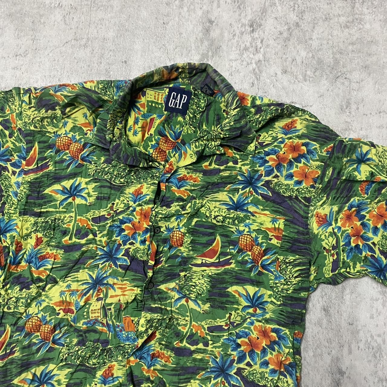 Gap Gap Hawaiian shirt in green and blue Size US M / EU 48-50 / 2 - 2 Thumbnail
