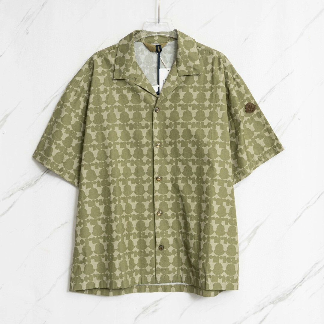 Moncler Moncler Men's All-over Print Collared Shirt Size US M / EU 48-50 / 2 - 1 Thumbnail