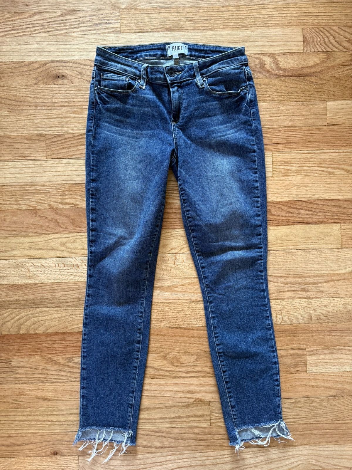 Paige Paige Verdugo Ankle Skinny Jeans “Magnolias” 27 Fraying Size 27" / US 4 / IT 40 - 1 Thumbnail