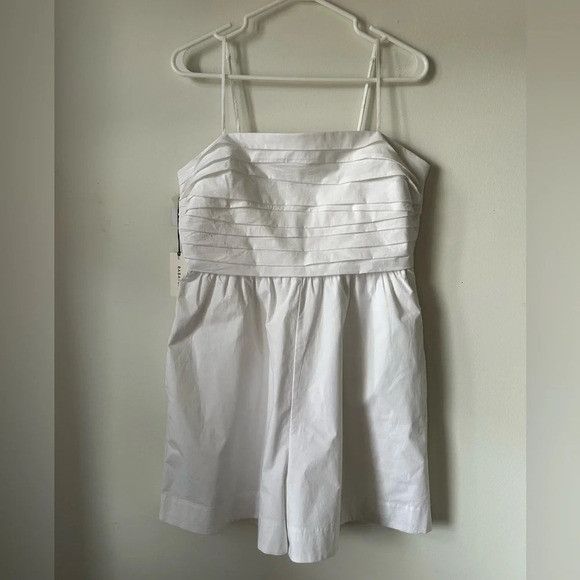 Aritzia Babaton Abacus Poplin White Romper Size 32" / US 10 / IT 46 - 1 Thumbnail