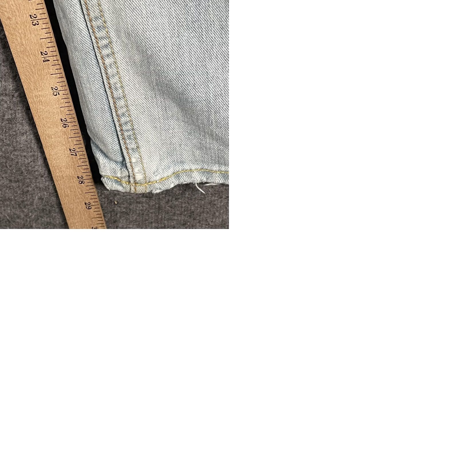 Vintage American Eagle Jeans Mens 29x29 Low Loose Relaxed Straight Distressed Blue Denim Pockets Distressed Plaid Patch Y2K Thrash Live Your Life Mens Jeans Size US 29 - 9 Thumbnail