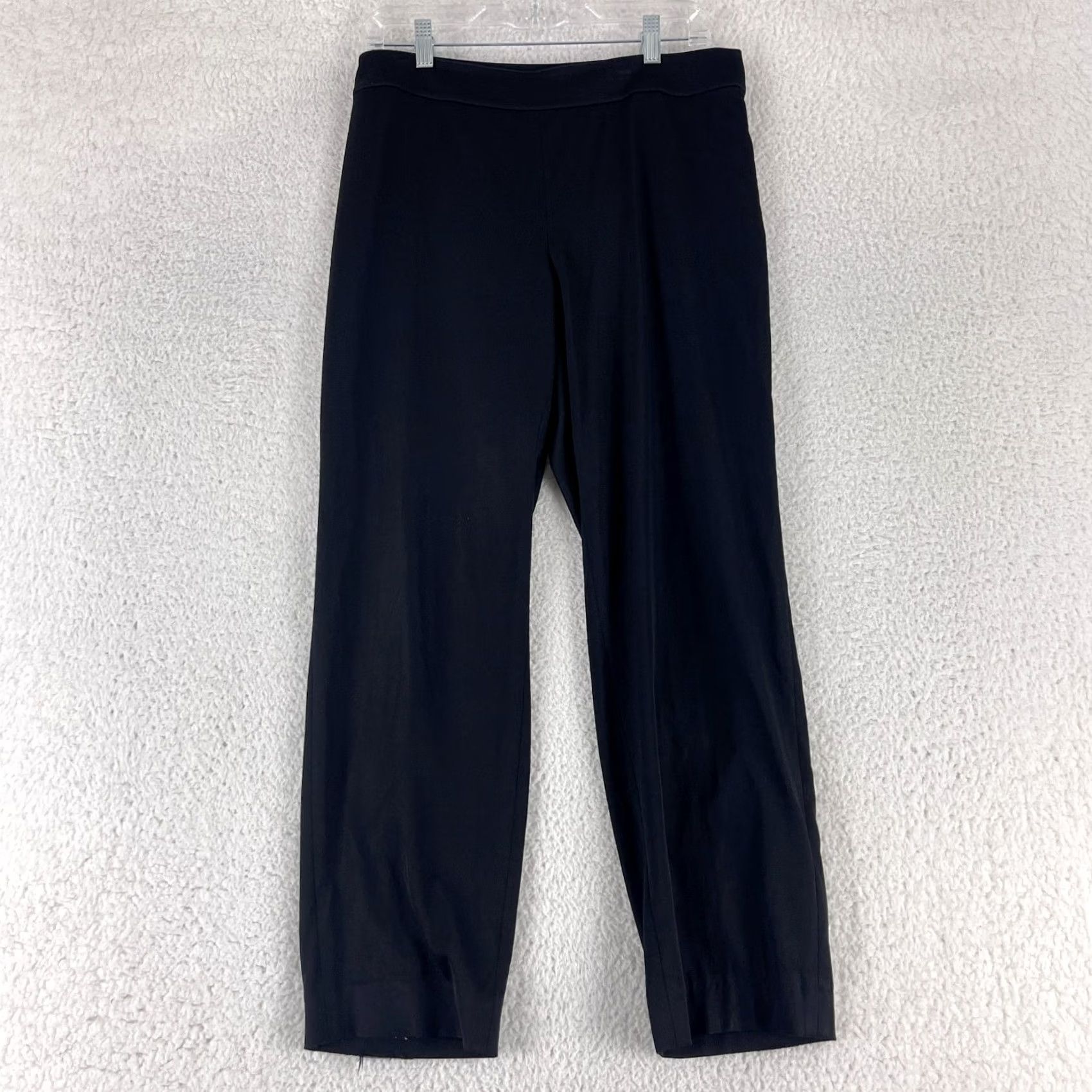 St. John St. John Dress Pants Womens Size 8 Black Straight Leg Wool Mid-Rise Side Zipper Size 30" / US 8 / IT 44 - 2 Thumbnail