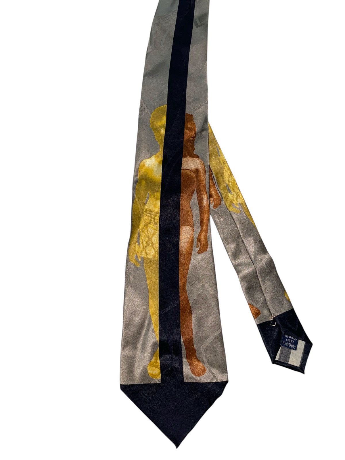 Vtg Jean Paul Gaultier statue silk neck tie