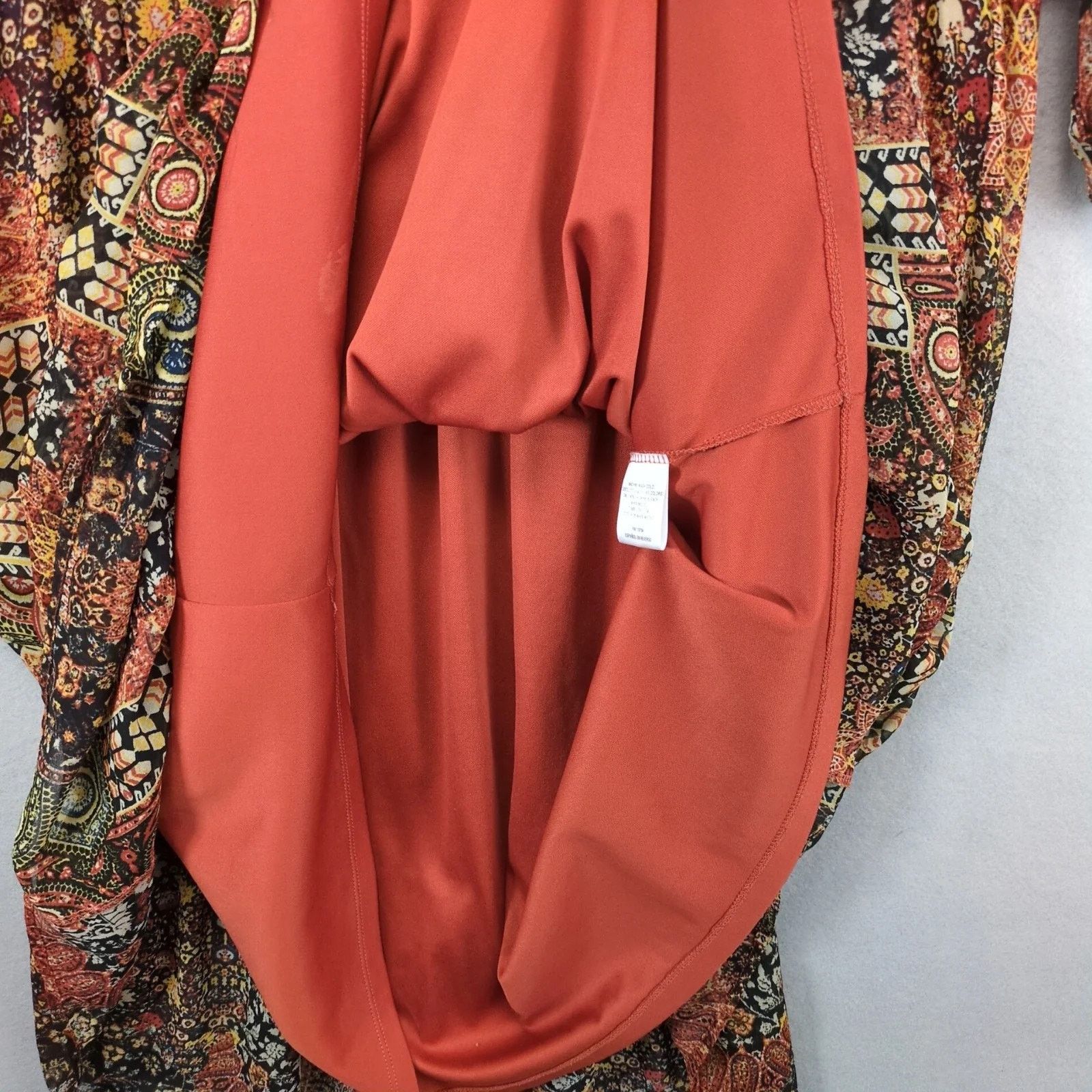 Other Style & Co Sheer Paisley Blouson Midi Dress Plus Size 3X Size 3XL / US 20-22 - 4 Thumbnail