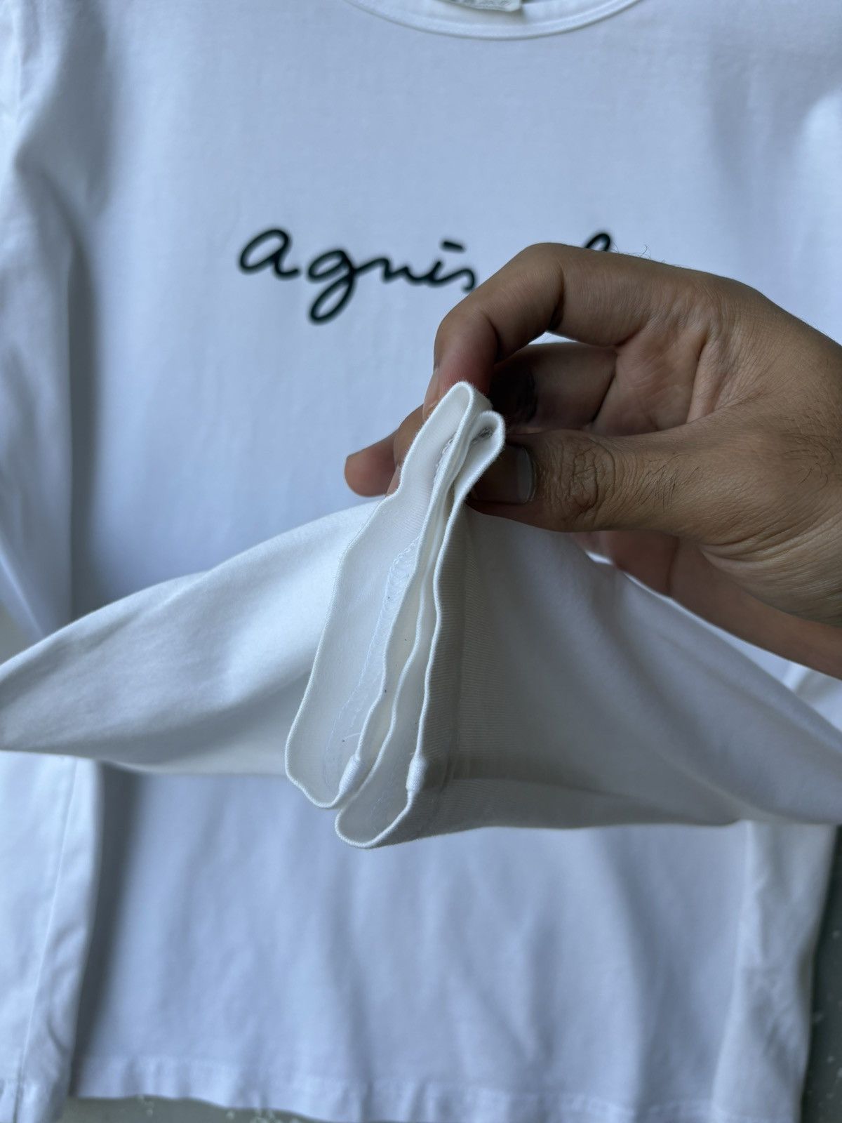 agnes b. Agnes B. Homme Signature Logo Long Sleeve Tee Size S / US 4 / IT 40 - 6 Thumbnail