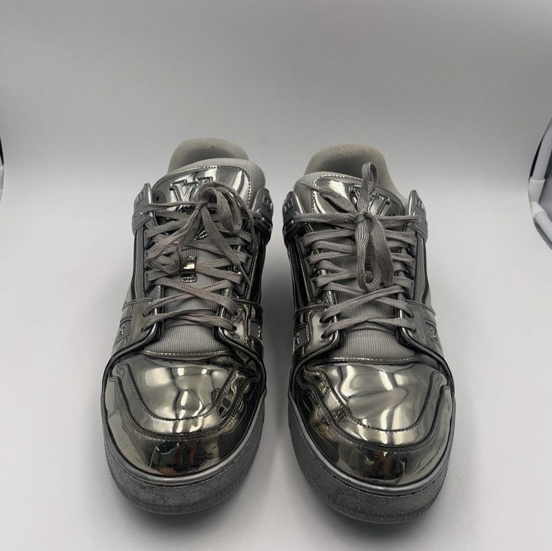 Louis Vuitton Louis Vuitton Stylish Low-Top Trainers in Silver -2508 Size US 10.5 / EU 43-44 - 2 Thumbnail