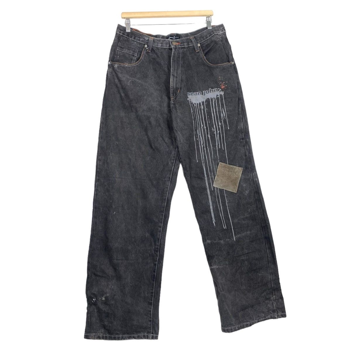 Sean John × Vintage 💥90s SEAN JOHN PAINTER JEAN DENIM STREETWEAR Size US 34 / EU 50 - 3 Thumbnail