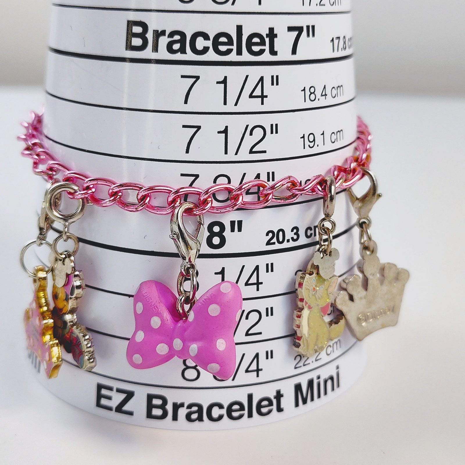 Disney Disney Minnie Mouse 5 Charm Pink Chain Bracelet Cute & Fun Size ONE SIZE - 11 Thumbnail