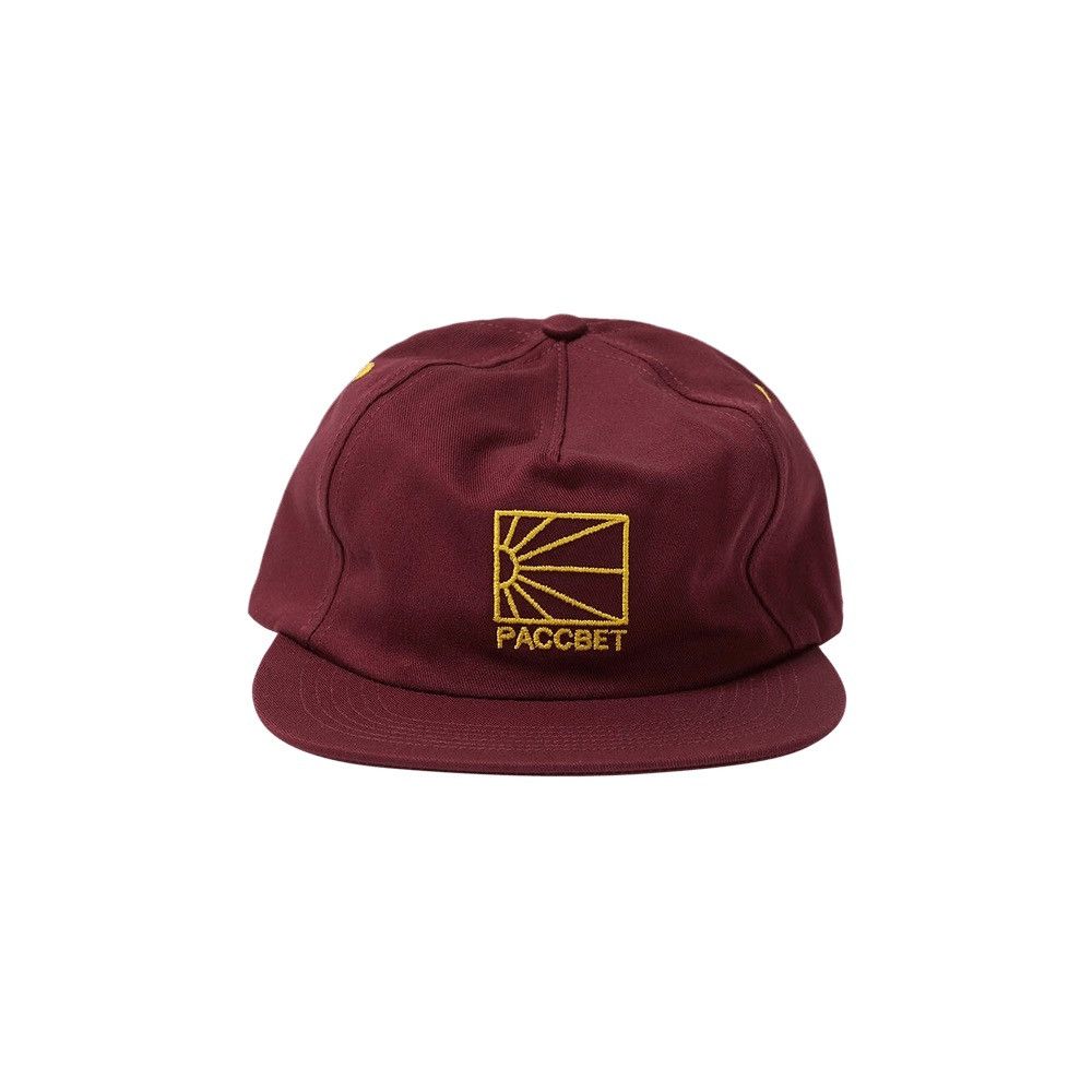 PACCBET SS23 Paccbet Burgundy Woven Leather Adjustable Hats Size ONE SIZE - 4 Thumbnail
