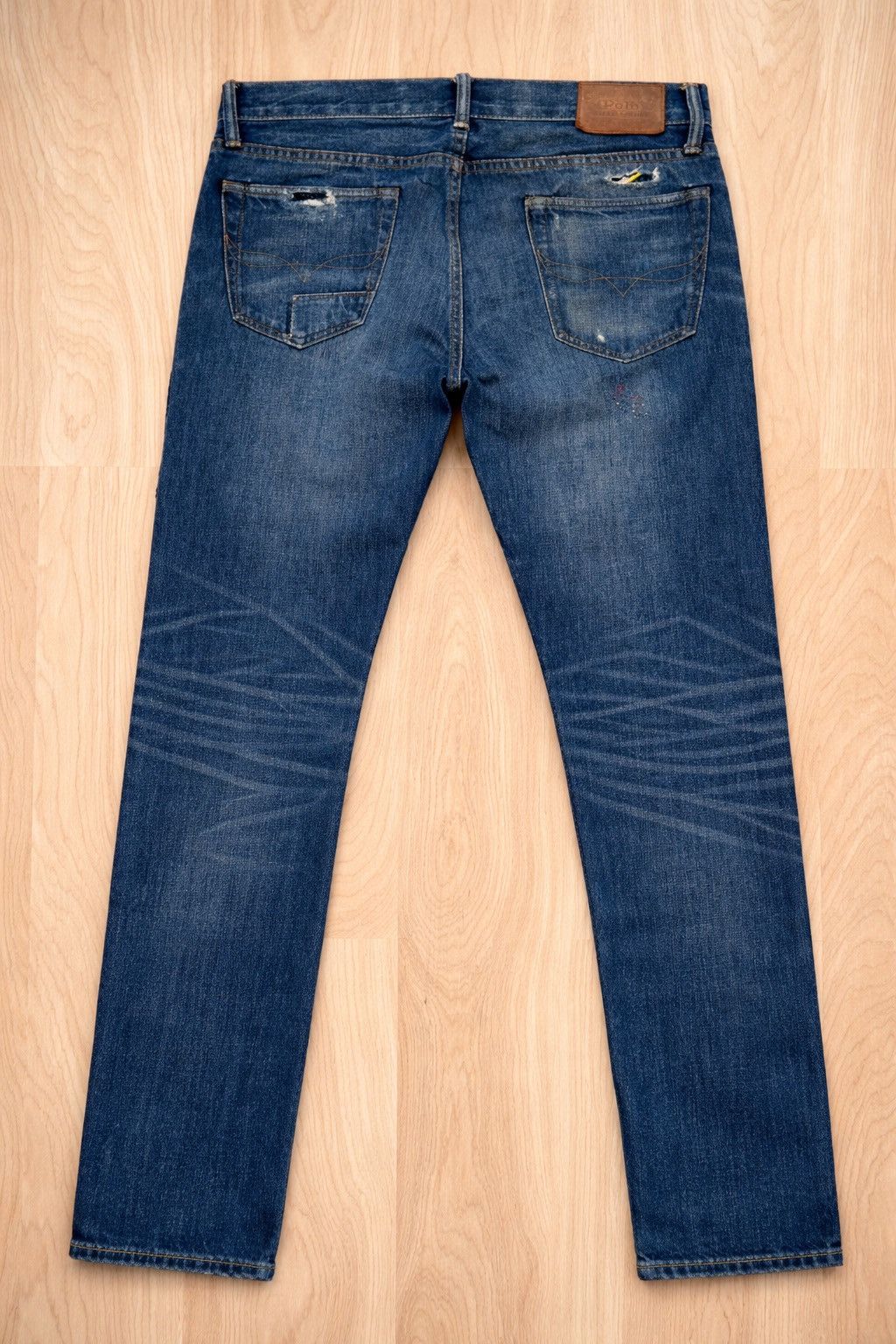 Polo Ralph Lauren Polo Ralph Lauren Varick Slim Straight Distressed Denim Jean Size US 31 - 6 Thumbnail