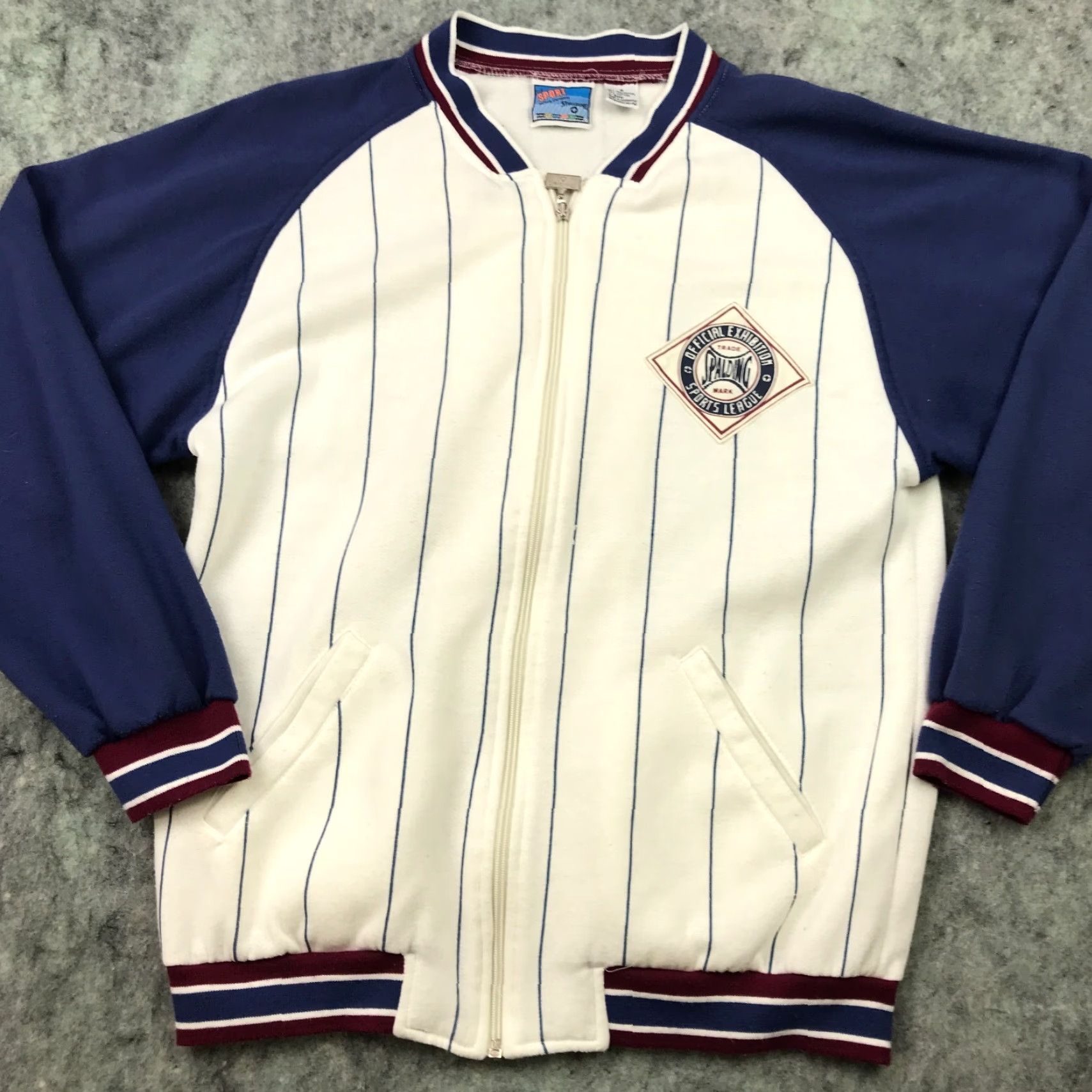 Spalding VINTAGE Spalding Sweatshirt Mens Baseball Jersey Style Full Zip Small White 90s Sports Size US S / EU 44-46 / 1 - 2 Thumbnail