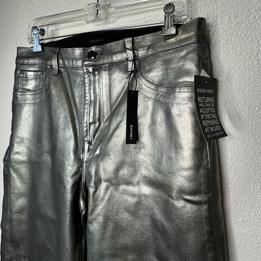 J Brand NWT J Brand Silver High Rise Crop Cigarette Jeans 32 / 14 Size 36" / US 14 / IT 50 - 10 Thumbnail