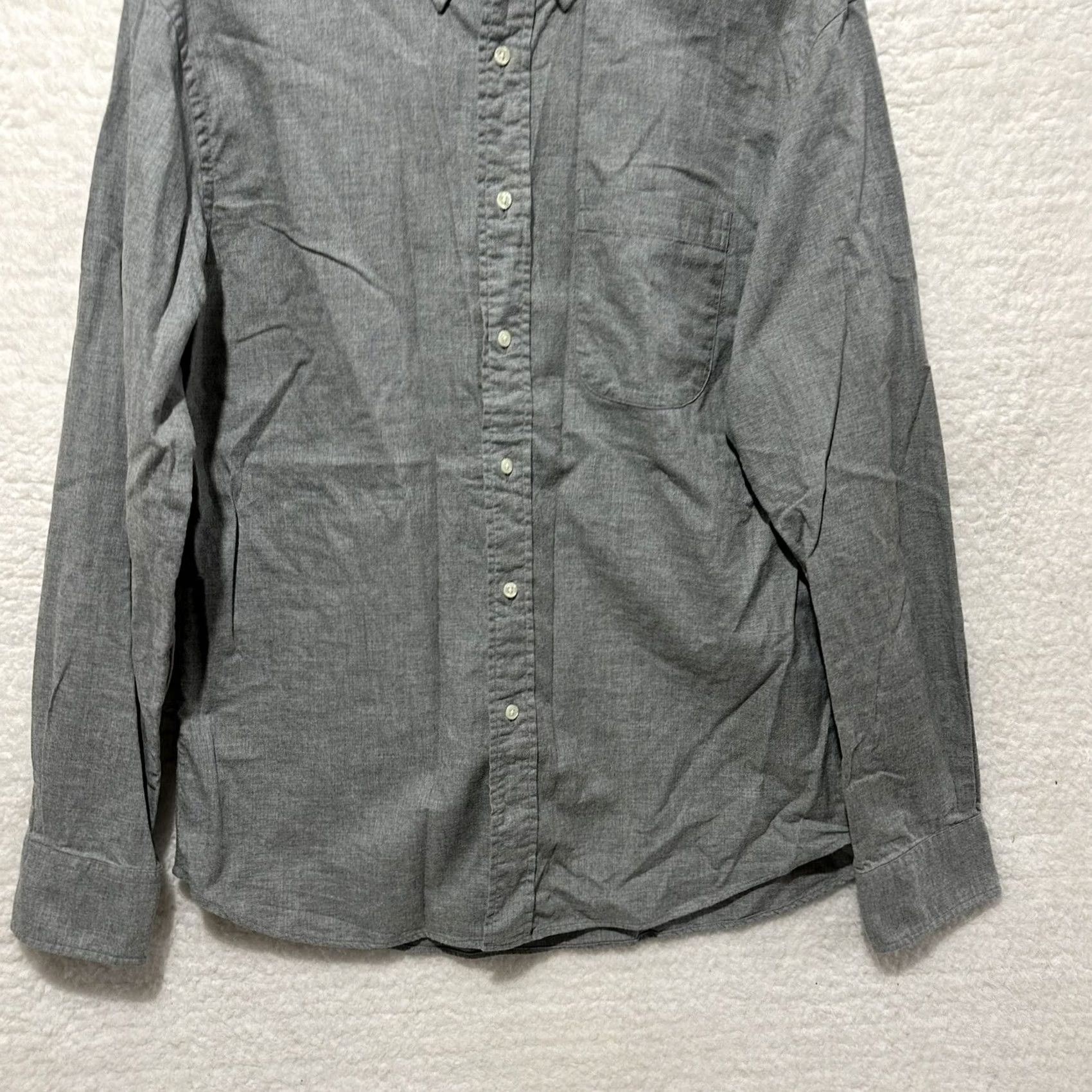 Vintage VINTAGE UNIONMADE Men’s Gray Pinpoint Oxford Long Sleeve Shirt 100% Cotton Sz L USA Made Size US L / EU 52-54 / 3 - 5 Thumbnail