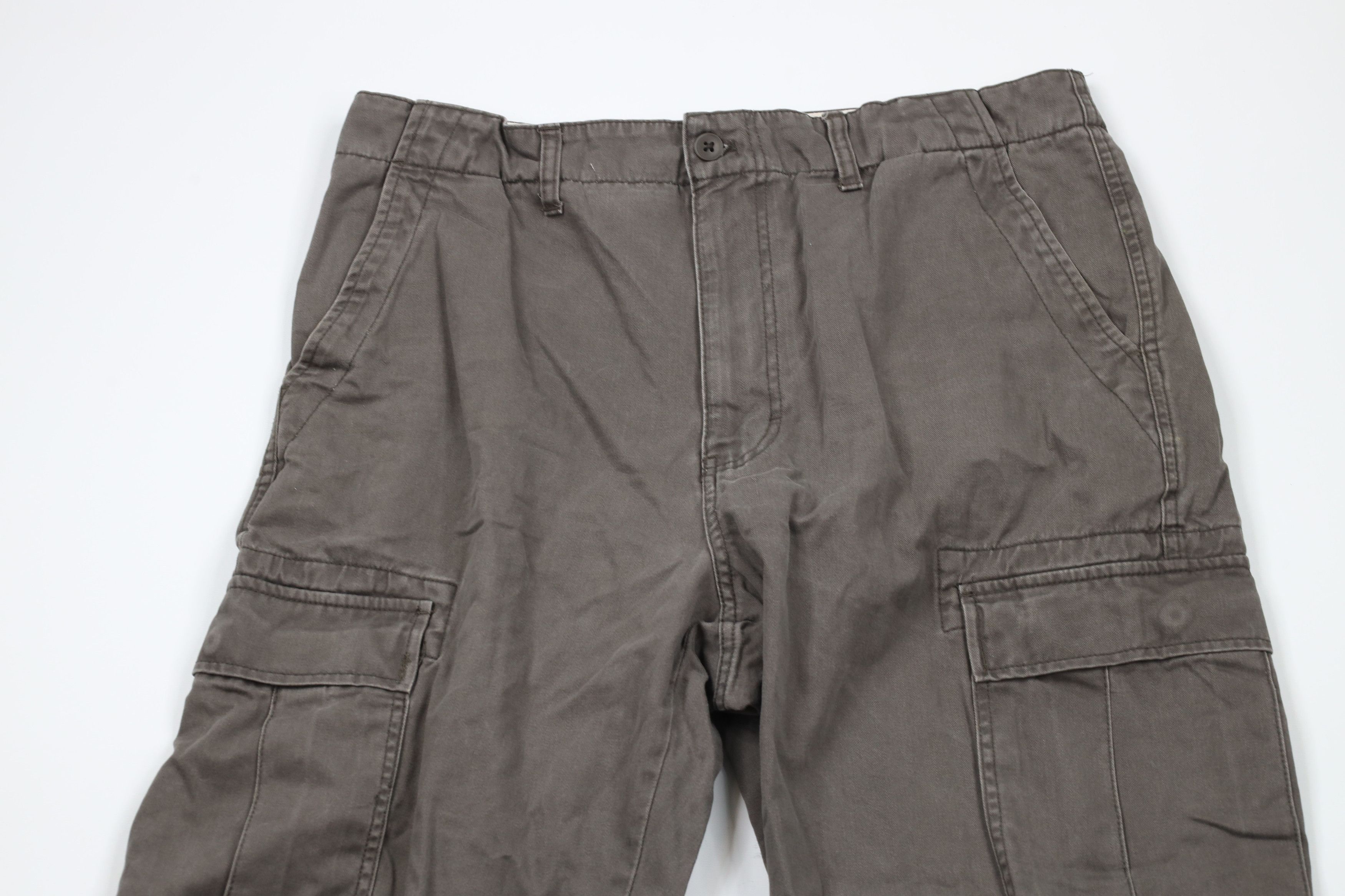 Chaps × Vintage Vintage Y2K Chaps Baggy Wide Leg Cargo Pants Gray Cotton Size US 36 / EU 52 - 2 Thumbnail