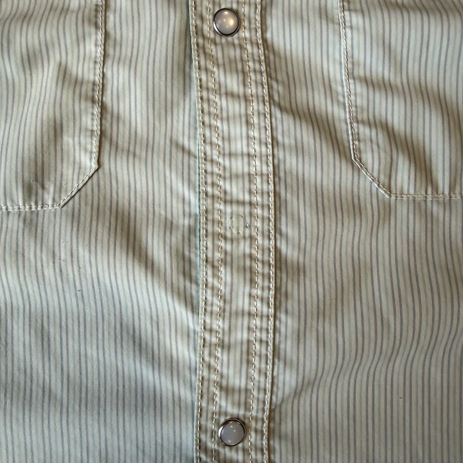 Howler Brothers Howler Brothers Pearl Snap Shirt L White Striped Short Size US M / EU 48-50 / 2 - 6 Thumbnail
