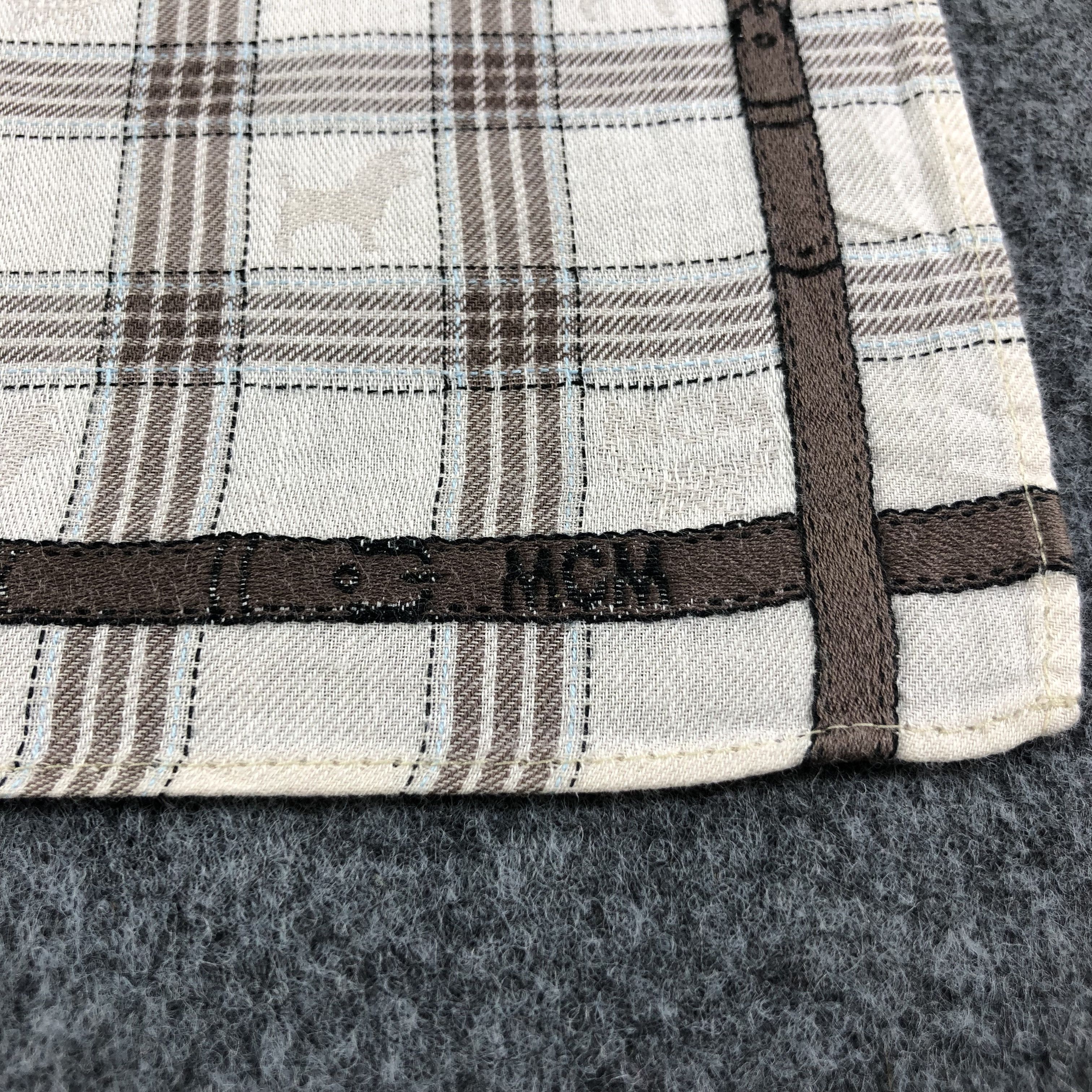 MCM MCM Checkered Handkerchief Neckerchief Bandana H2234 Size ONE SIZE - 4 Thumbnail