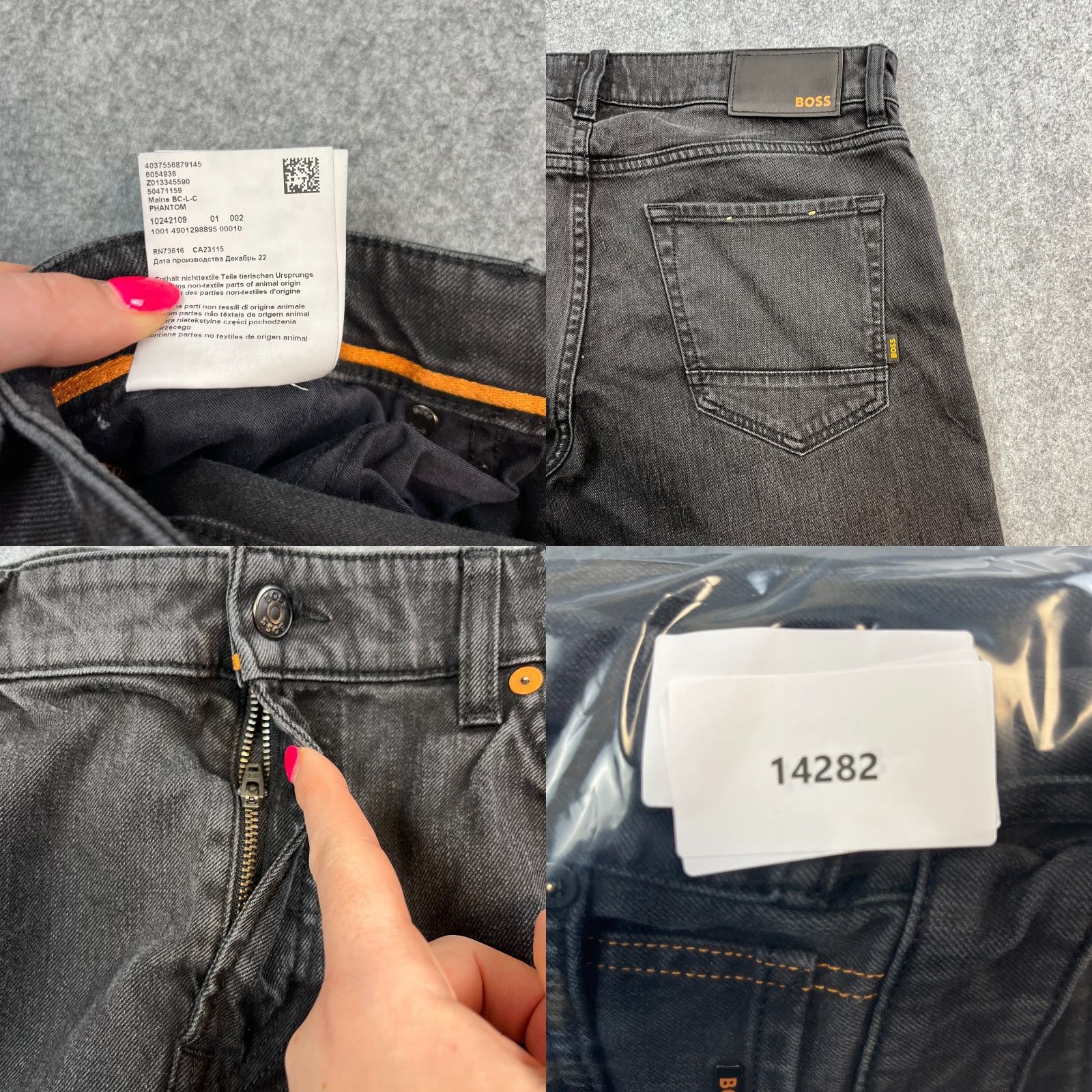 Hugo Boss HUGO BOSS Jeans Regular Tapered 34 32 Dark Wash Black Faded Stretch Maine Mens Denim 5-Pocket Design Comfort Easy Care Pockets Waist 34 Zip Size US 34 / EU 50 - 9 Thumbnail