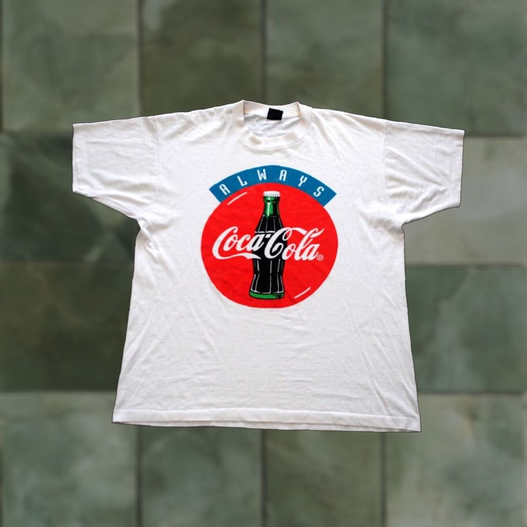 Fruit Of The Loom VINTAGE Fruit of the Loom Coca-Cola Classic Coke Bottle T-SHIRT Gray MEN'S XL Shirt Size US XL / EU 56 / 4 - 1 Thumbnail