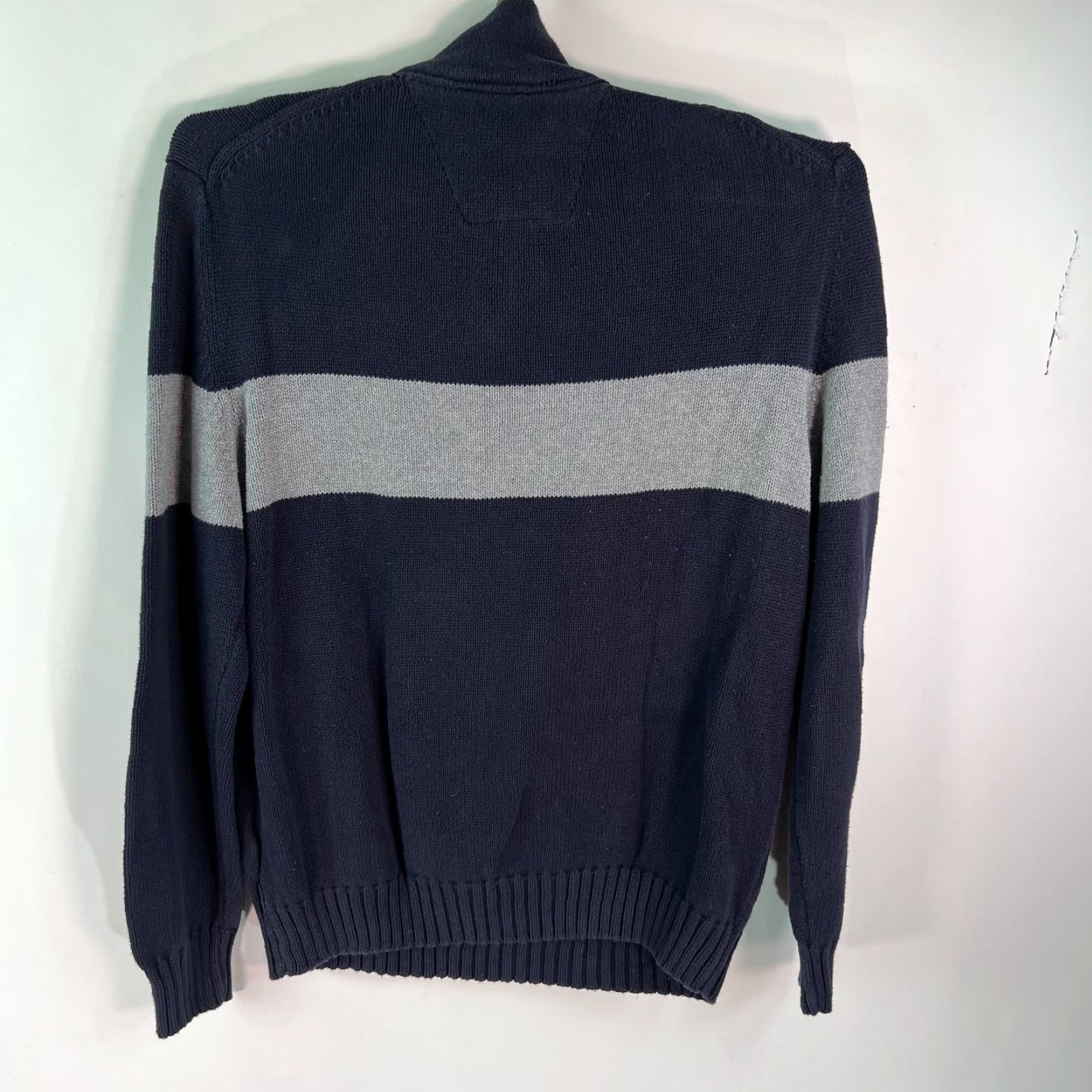 Nautica Nautica Mens Cotton Collared 1/4 Zip Long Sleeves Blue Pullover Sweater Size XL Size US XL / EU 56 / 4 - 2 Thumbnail