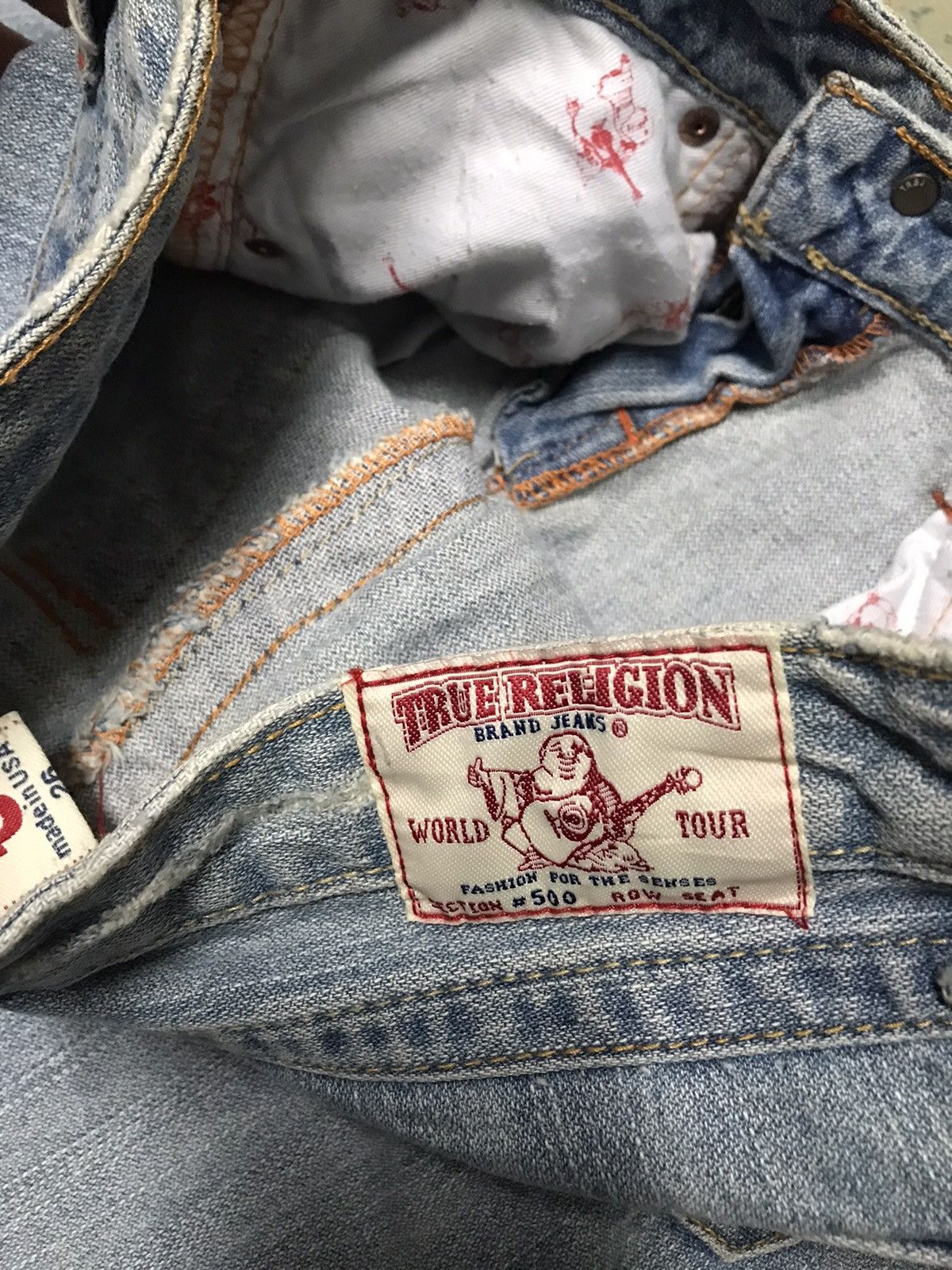 True Religion × Vintage Vintage True Religion #500 Distressed Denim Flared Jeans Size US 28 / EU 44 - 7 Thumbnail