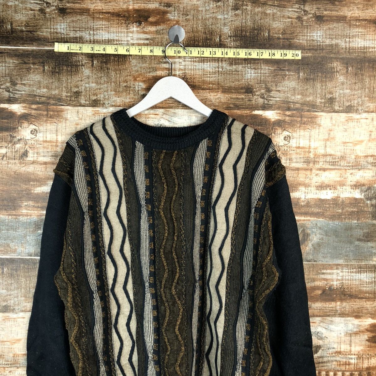 Homespun Knitwear × Japanese Brand × Vintage Aitals Zeal Black stripe Knitwear sweatshirt #A1559 Size US M / EU 48-50 / 2 - 5 Thumbnail