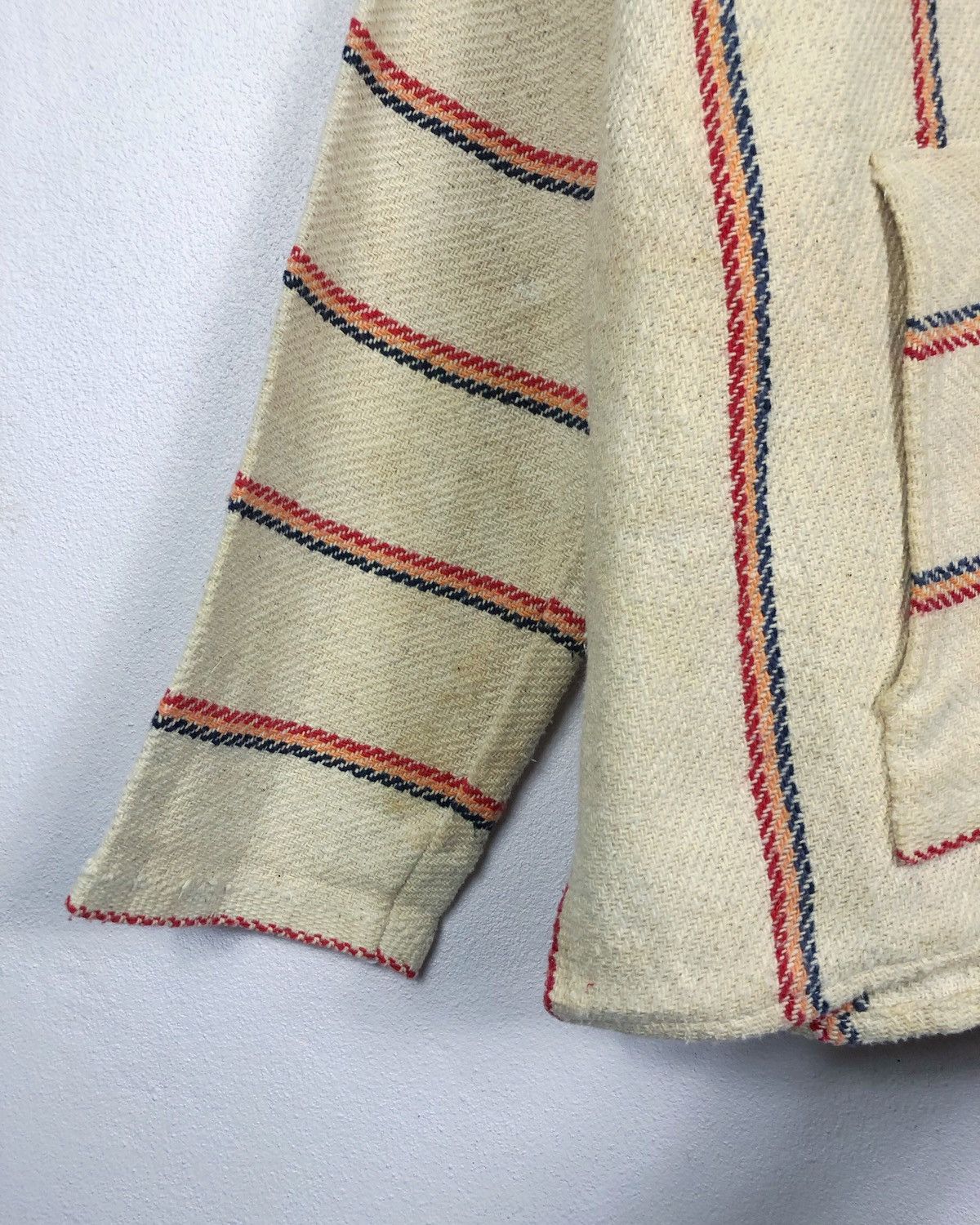 Mexican Threads × Vintage Rare Vintage Mexican Baja Rug Hoodie Size US M / EU 48-50 / 2 - 4 Thumbnail