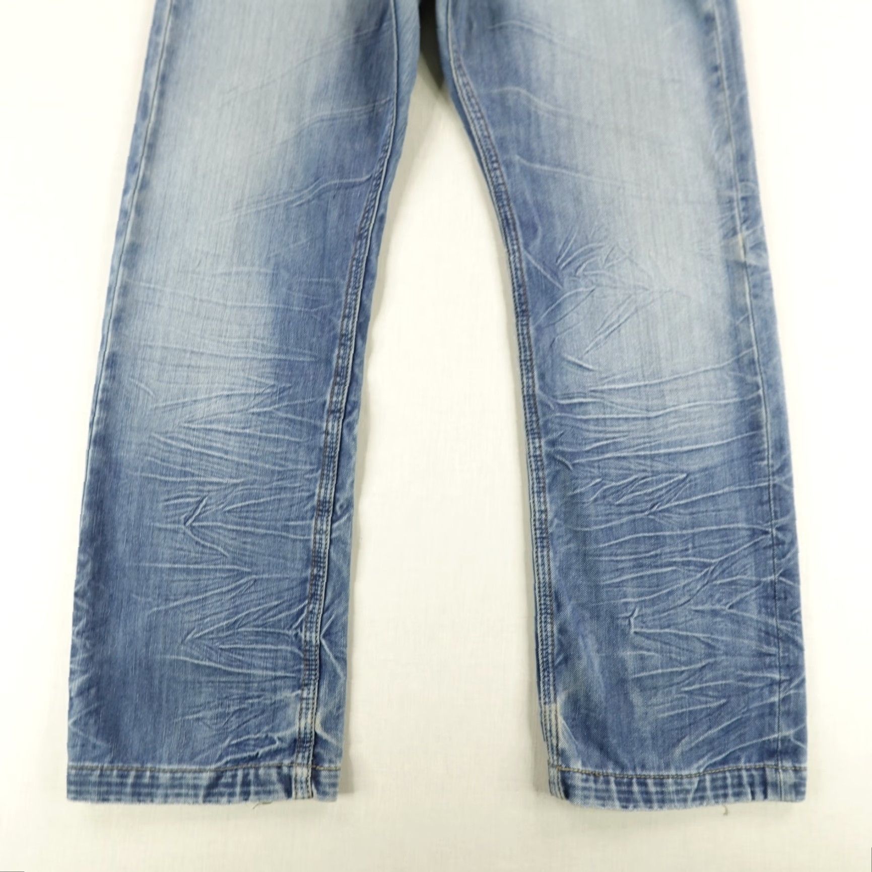 Levi's Levis 514 Jeans Mens 34x30 Blue Slim Straight Distressed Denim Size US 34 / EU 50 - 3 Thumbnail