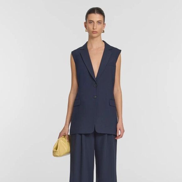 Other VIKTORIA & WOODS Repertoire Navy Blue Sleeveless Blazer Size S / US 4 / IT 40 - 8 Thumbnail