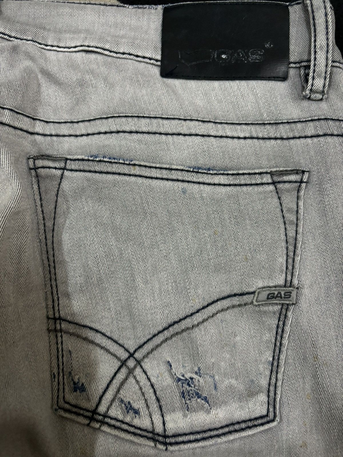 GAS Vintage Gas Anders Faded Patched Distressed Grunge Jeans Size US 33 - 11 Thumbnail