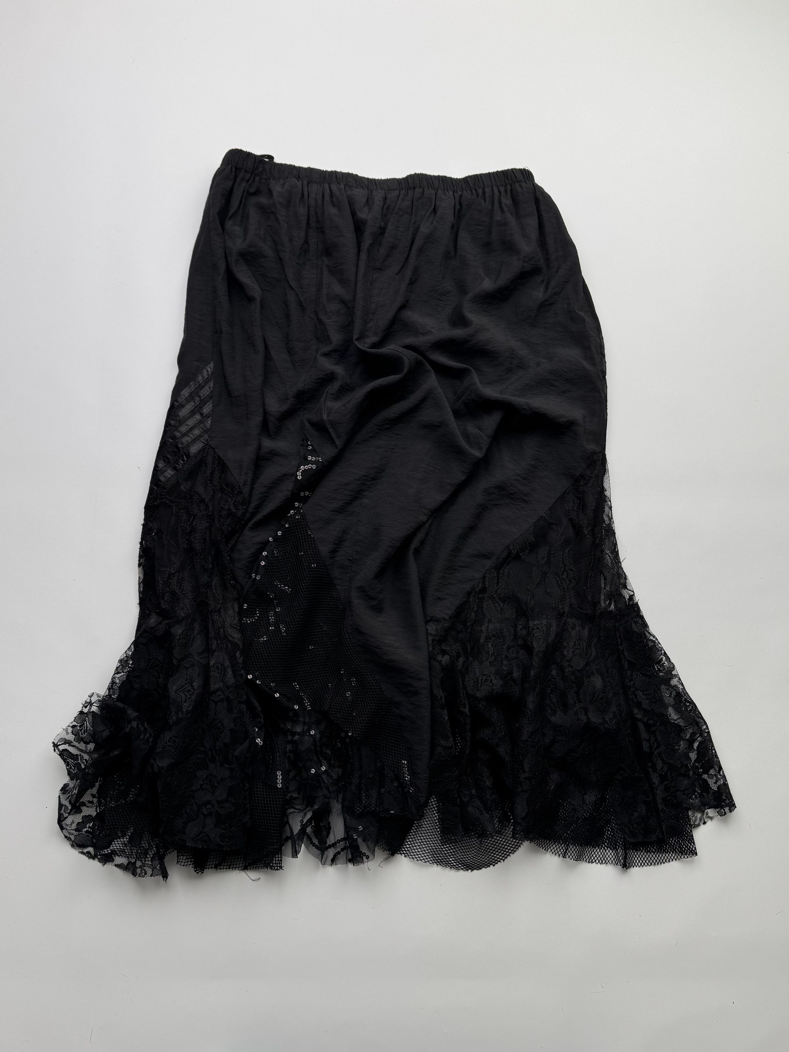 Vintage Vintage Goth Flare Maxi Skirt B231(V379)E2 Size 32" / US 10 / IT 46 - 6 Thumbnail