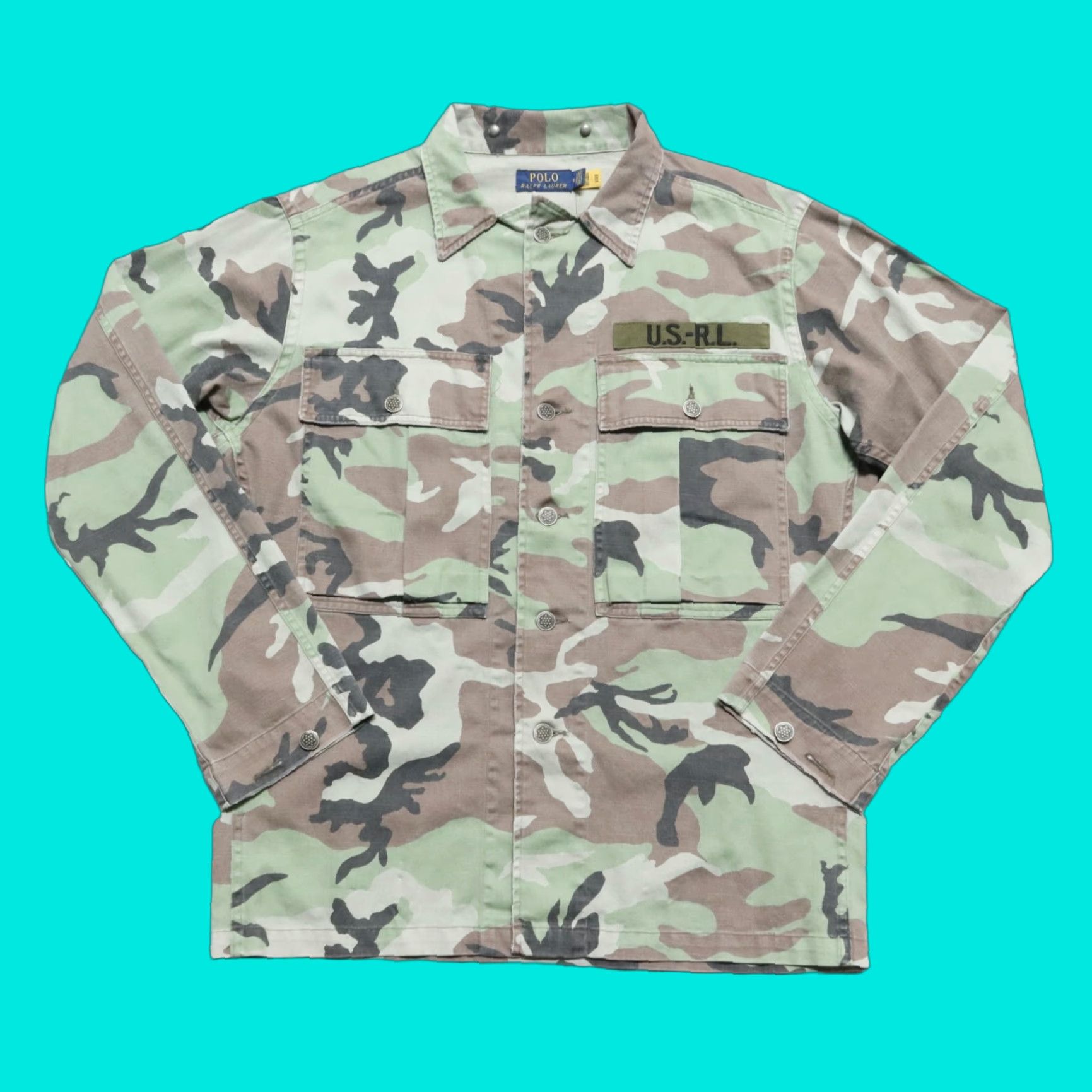 Polo Ralph Lauren VINTAGE Polo Ralph Lauren Jacket Camo Military Size M Mens Size US M / EU 48-50 / 2 - 1 Thumbnail