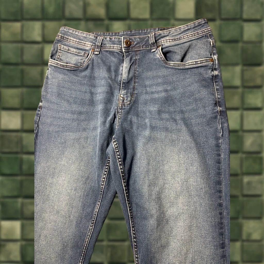 Vintage The Perfect Jean NYC Jeans Mens 35 Blue 35x32 Slim Thick Thicc Size US 35 - 1 Thumbnail
