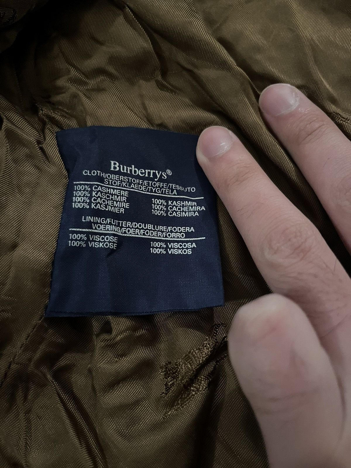Burberry × Vintage Burberrys 54 Regular Pure Cashmere Coat Perfect Condition Size US L / EU 52-54 / 3 - 3 Thumbnail