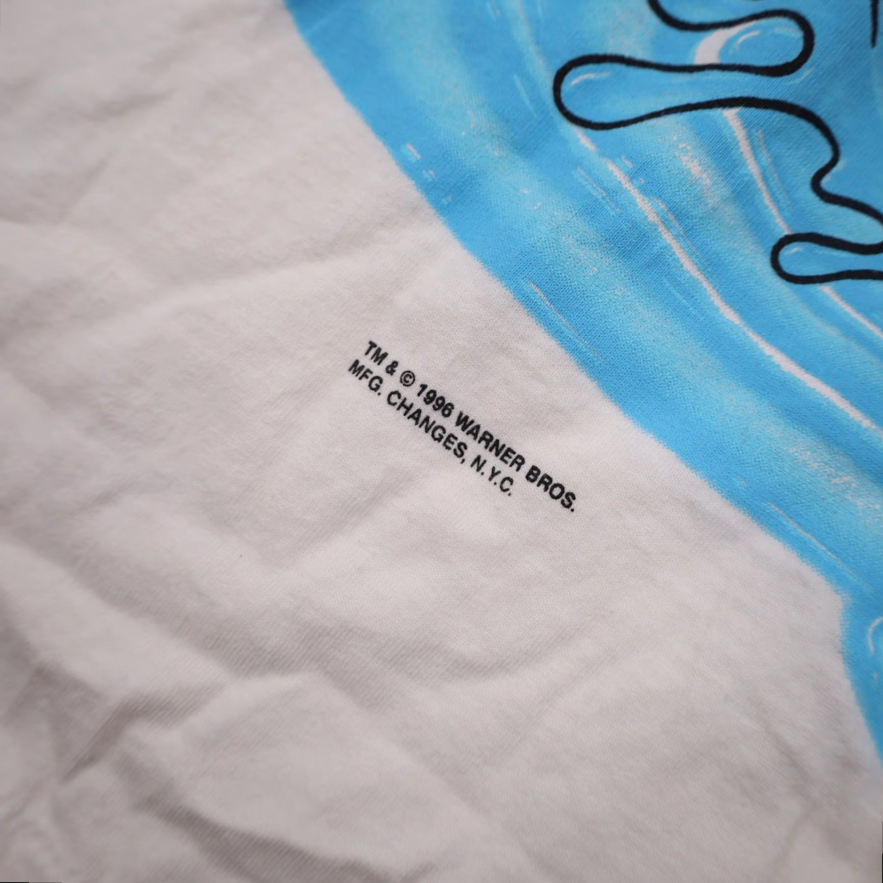 Vintage VINTAGE Looney Tunes Mens XL Fishing Taz Front Back Print Graphic T Shirt White Size US XL / EU 56 / 4 - 4 Thumbnail