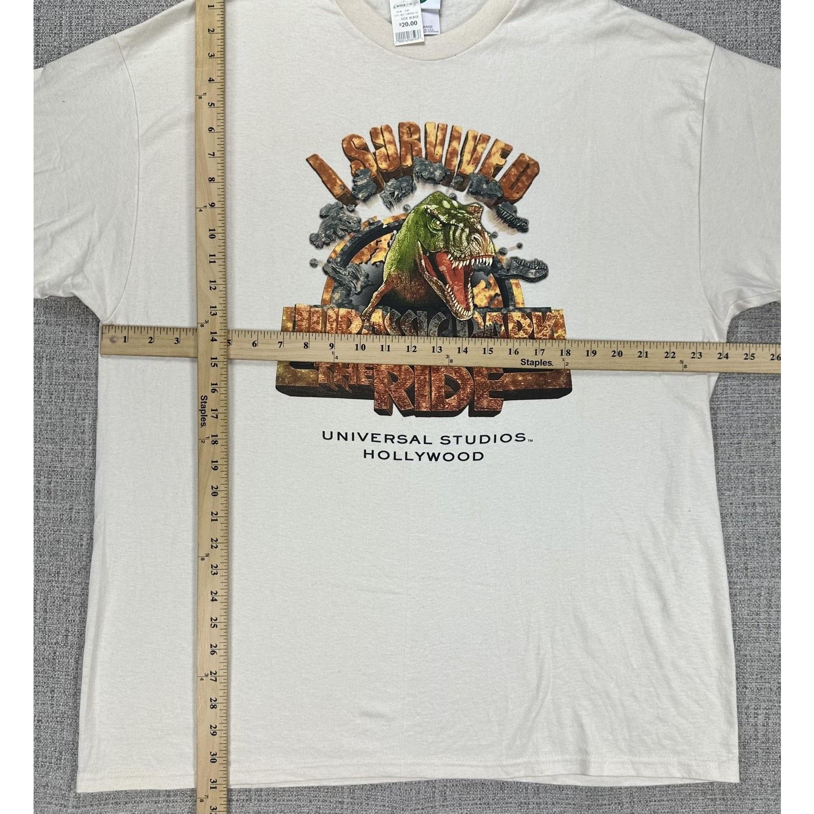 Universal Studios Jurassic Park Ride Shirt Sz XL Puffer Universal Studios USA Size US XL / EU 56 / 4 - 2 Thumbnail