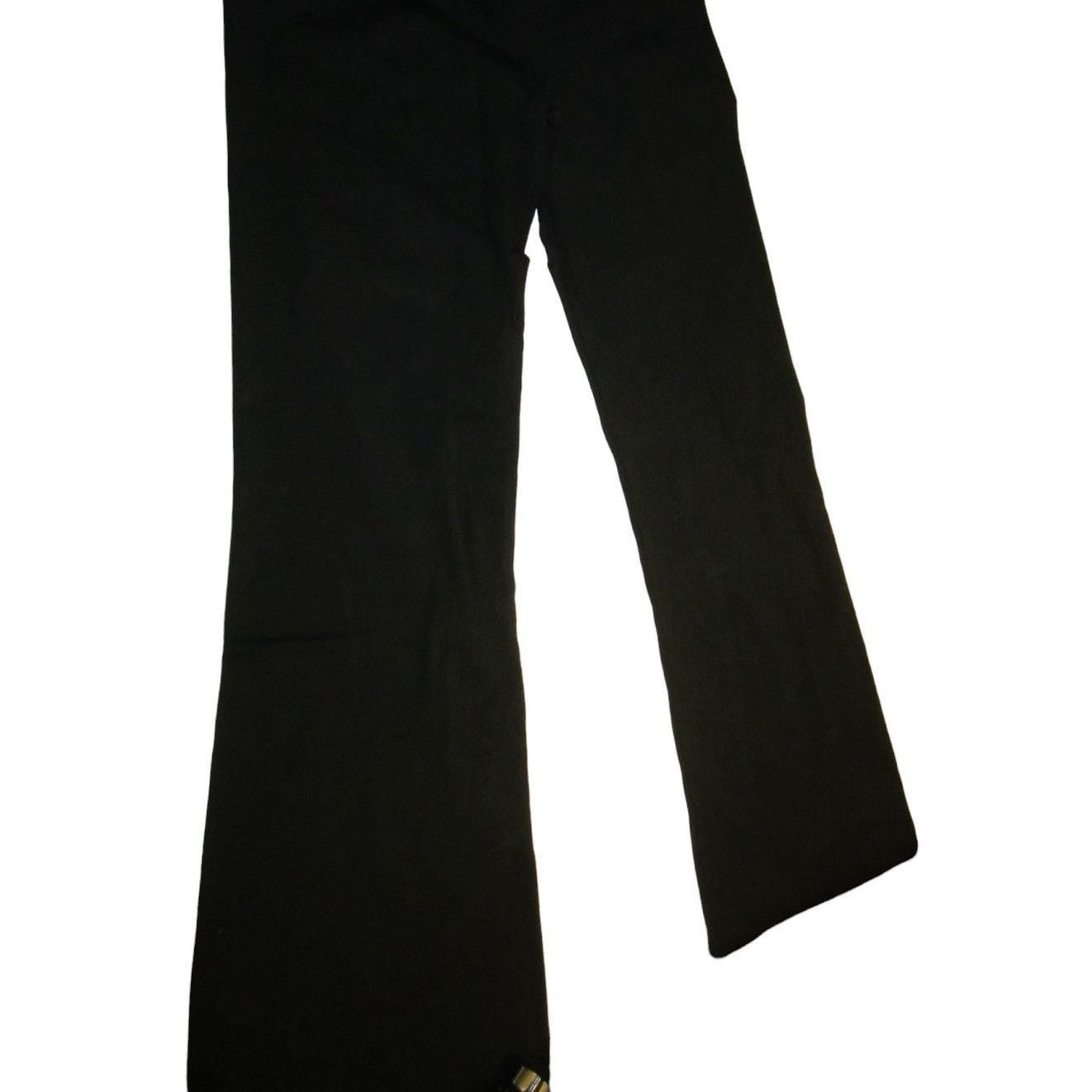 Kirkland Signature Y2K Minimalist Black Wide Leg Yoga Pants Kirkland Size Small Size 25" / US 0 / IT 36 - 2 Thumbnail