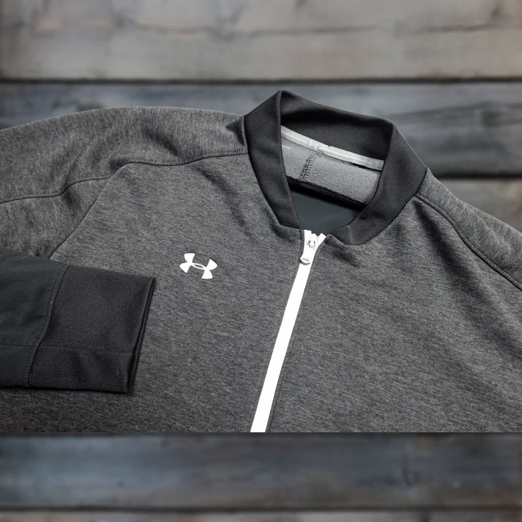 Under Armour Under Armour ColdGear Track Jacket Womens 2XL Gray Black Thermal Running & Training Size XXL / US 16-18 / IT 52-54 - 1 Thumbnail
