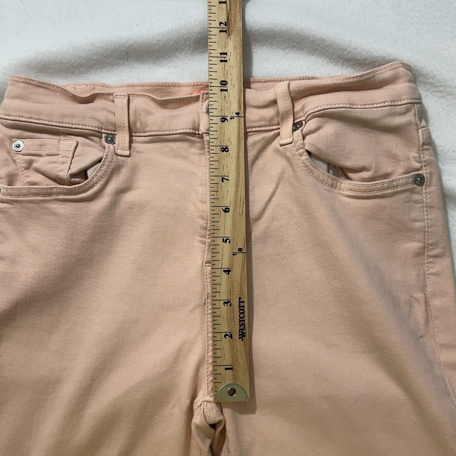 7 For All Mankind 7 For All Mankind 29 Peach Light Pink Skinny Jeans Mid Rise Size 28" / US 6 / IT 42 - 13 Thumbnail
