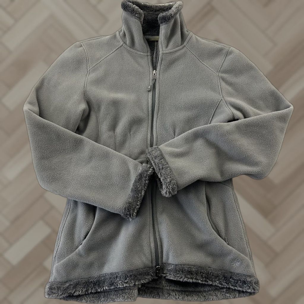 Athleta Athleta Fleece Jacket Women's M Gray Full Zip Sherpa Lined Heavy Jacket Size M / US 6-8 / IT 42-44 - 1 Thumbnail