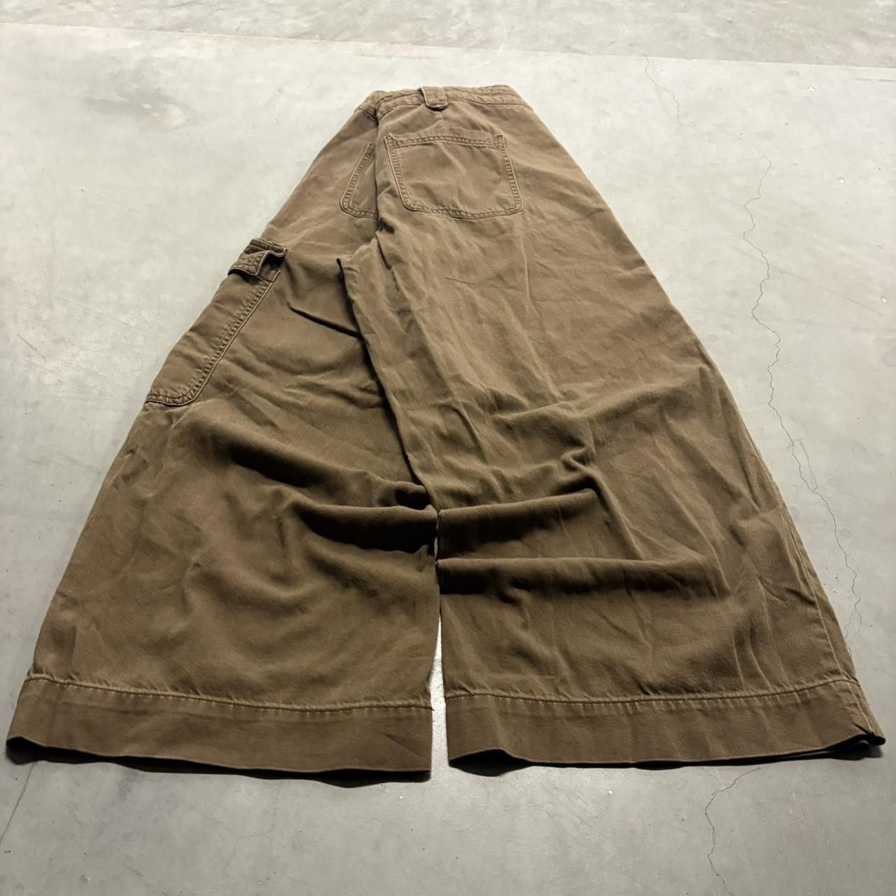 Vintage Crazy Vintage Y2K/2000s Super Baggy Wideleg Short Brown Cargo Pants! Size US 34 / EU 50 - 5 Thumbnail