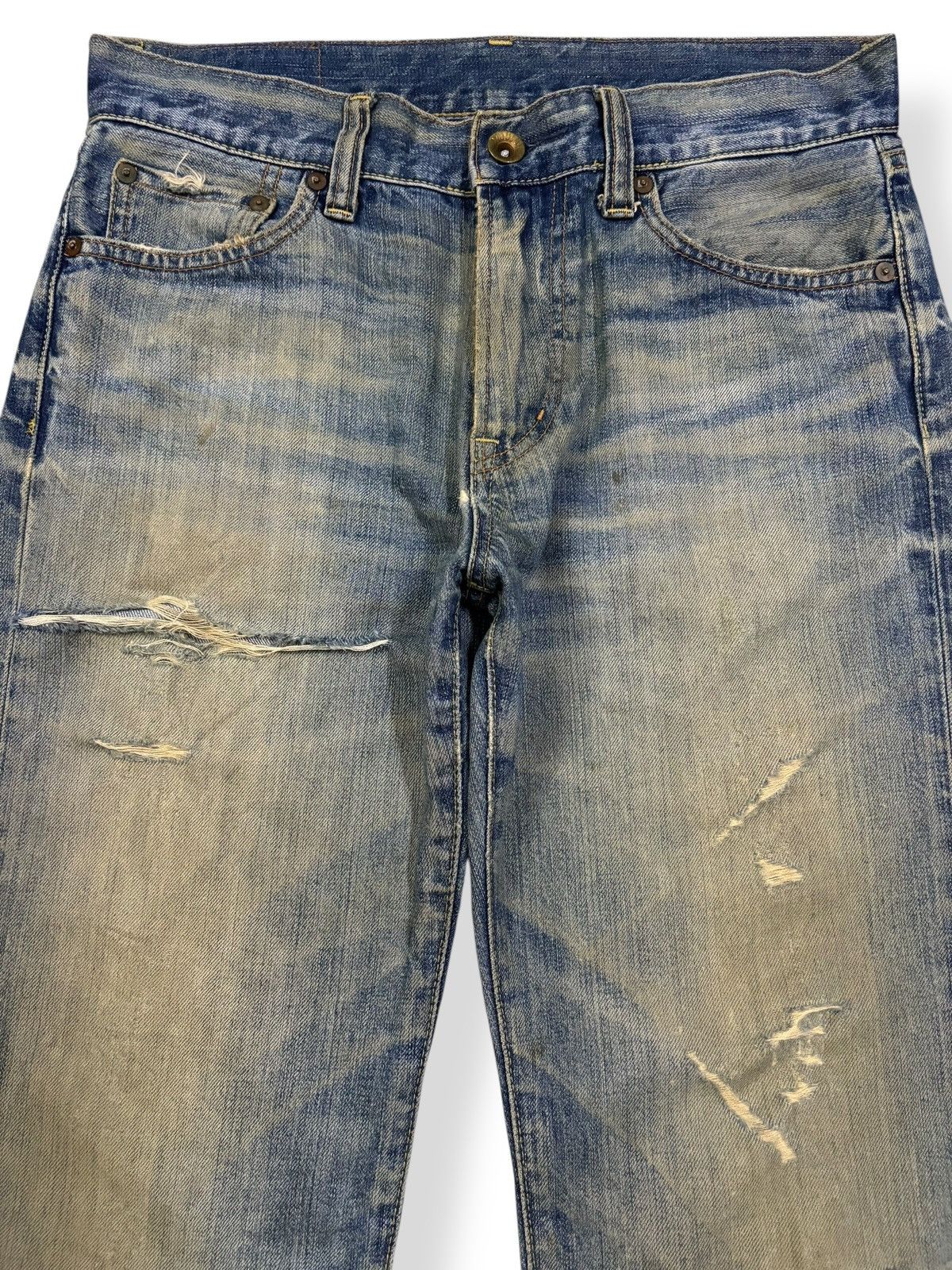 Undercover × Uniqlo Vintage Uniqlo S002 Mud Wash Distressed Grunge Jeans Size US 31 - 3 Thumbnail