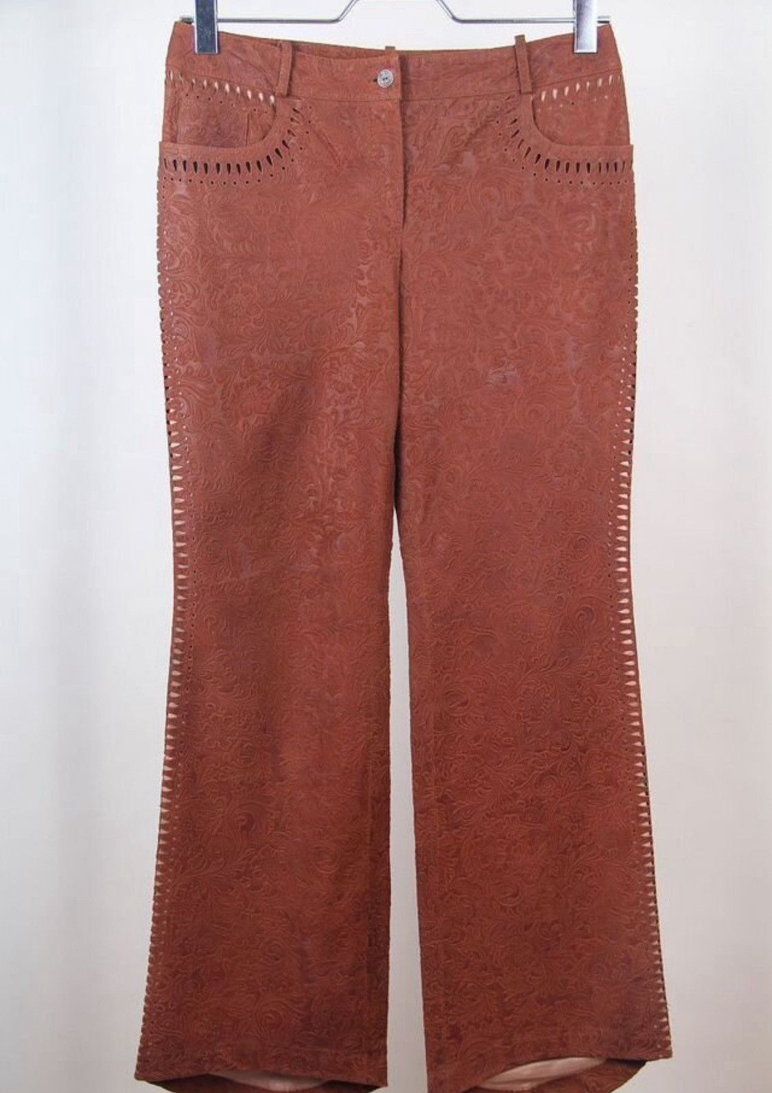 Dior Christian Dior Patterns Detail Leather Pants Size 28" / US 6 / IT 42 - 1 Thumbnail