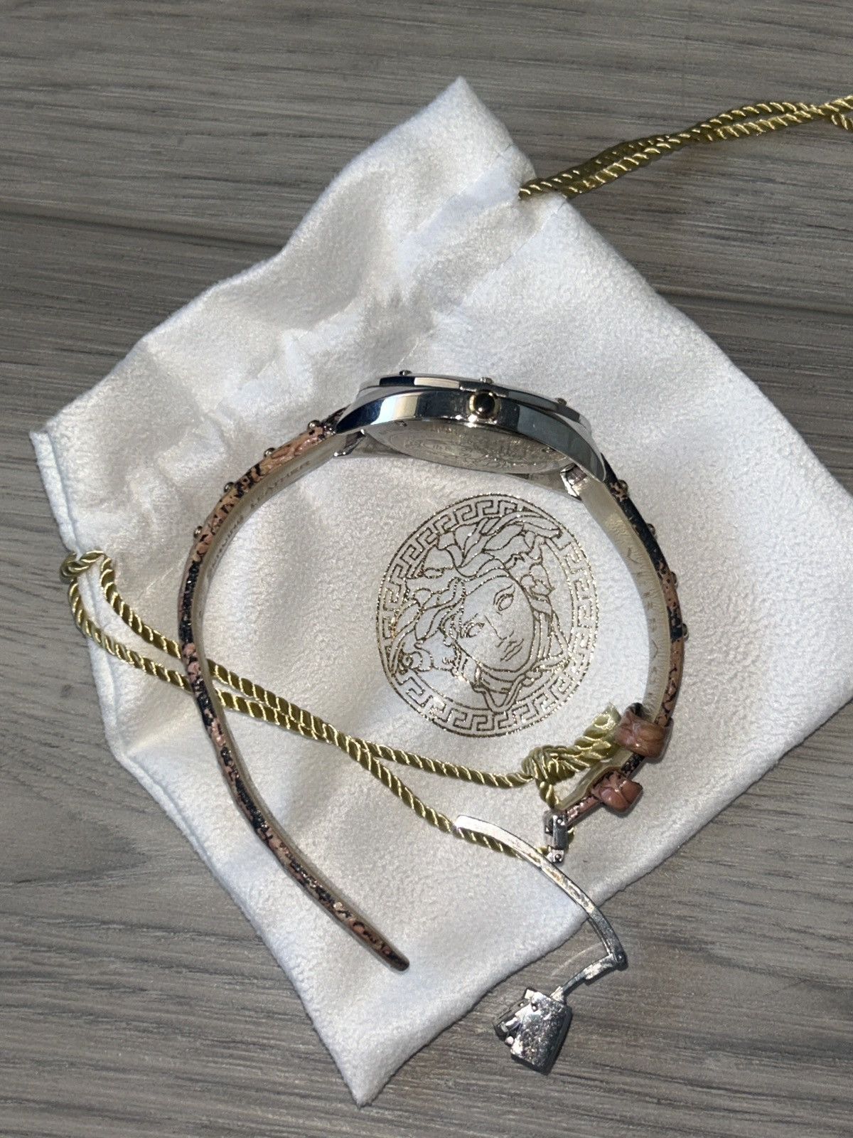 Versace Genuine Leather Pink and Black Versace Watch Size ONE SIZE - 5 Thumbnail