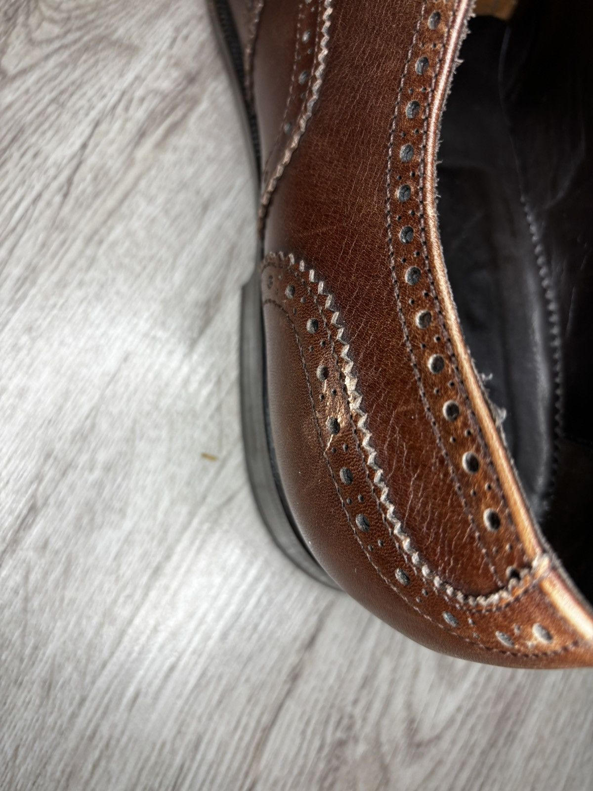 Scarosso Scarosso Brown Leather Wingtip Brogues Size EU 43 Size US 10 / EU 43 - 21 Thumbnail