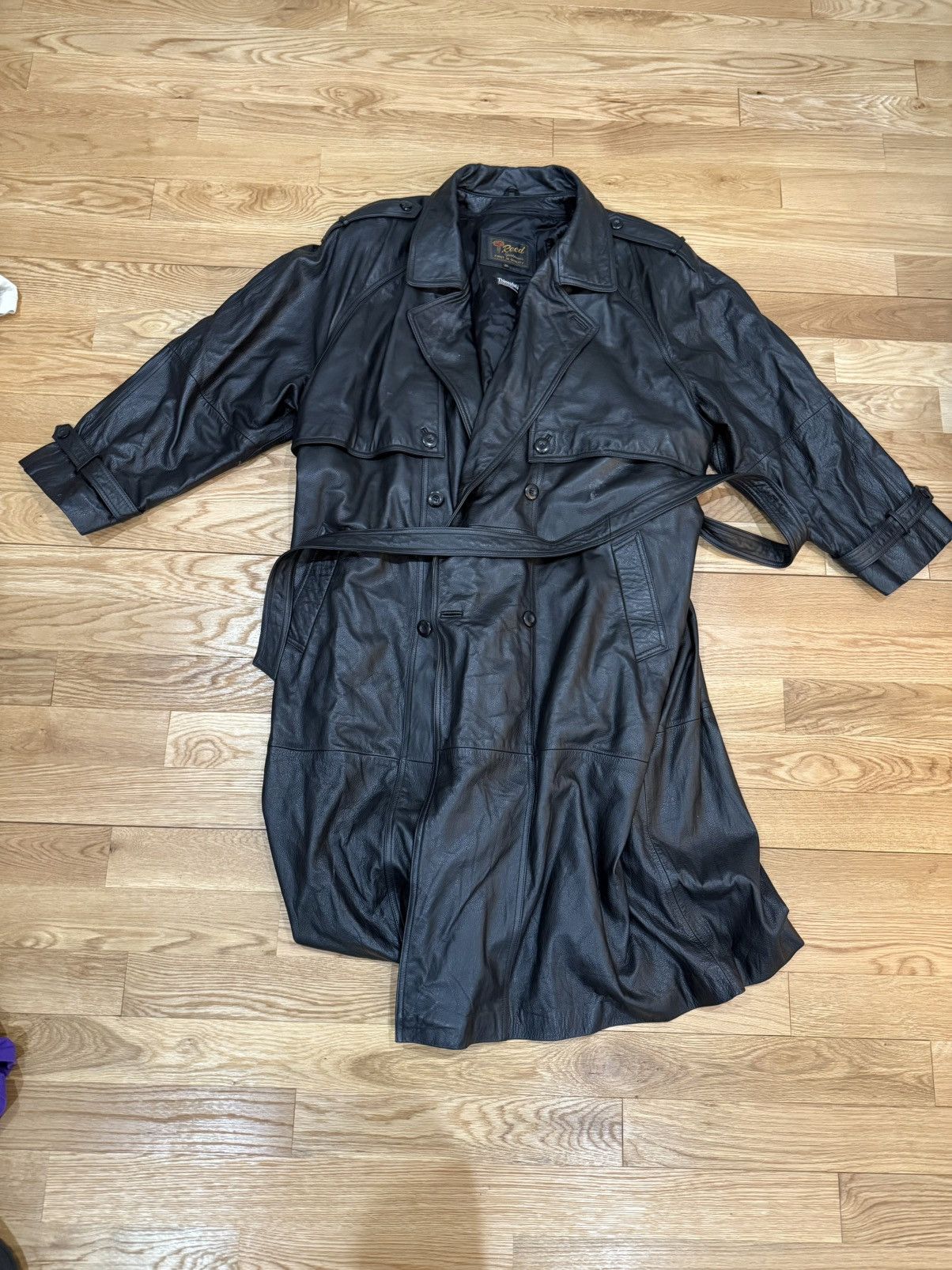Other Vintage Black Leather Trench Coat – Matrix / Y2K Style Size US XXL / EU 58 / 5 - 1 Thumbnail
