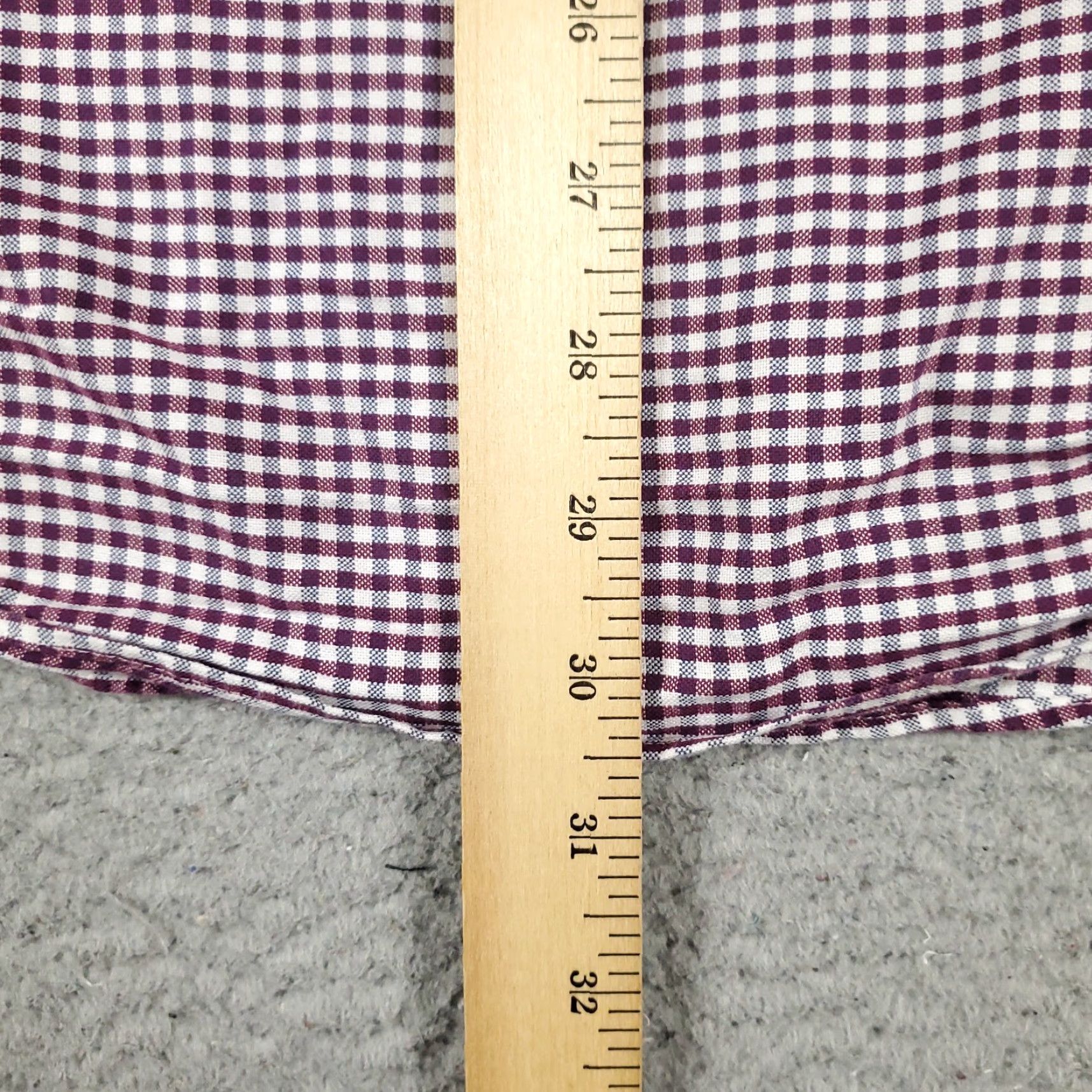 Tommy Hilfiger Tommy Hilfiger Shirt Mens 15.5 Purple Dress Check Button Up Long Sleeve Size 40R - 4 Thumbnail