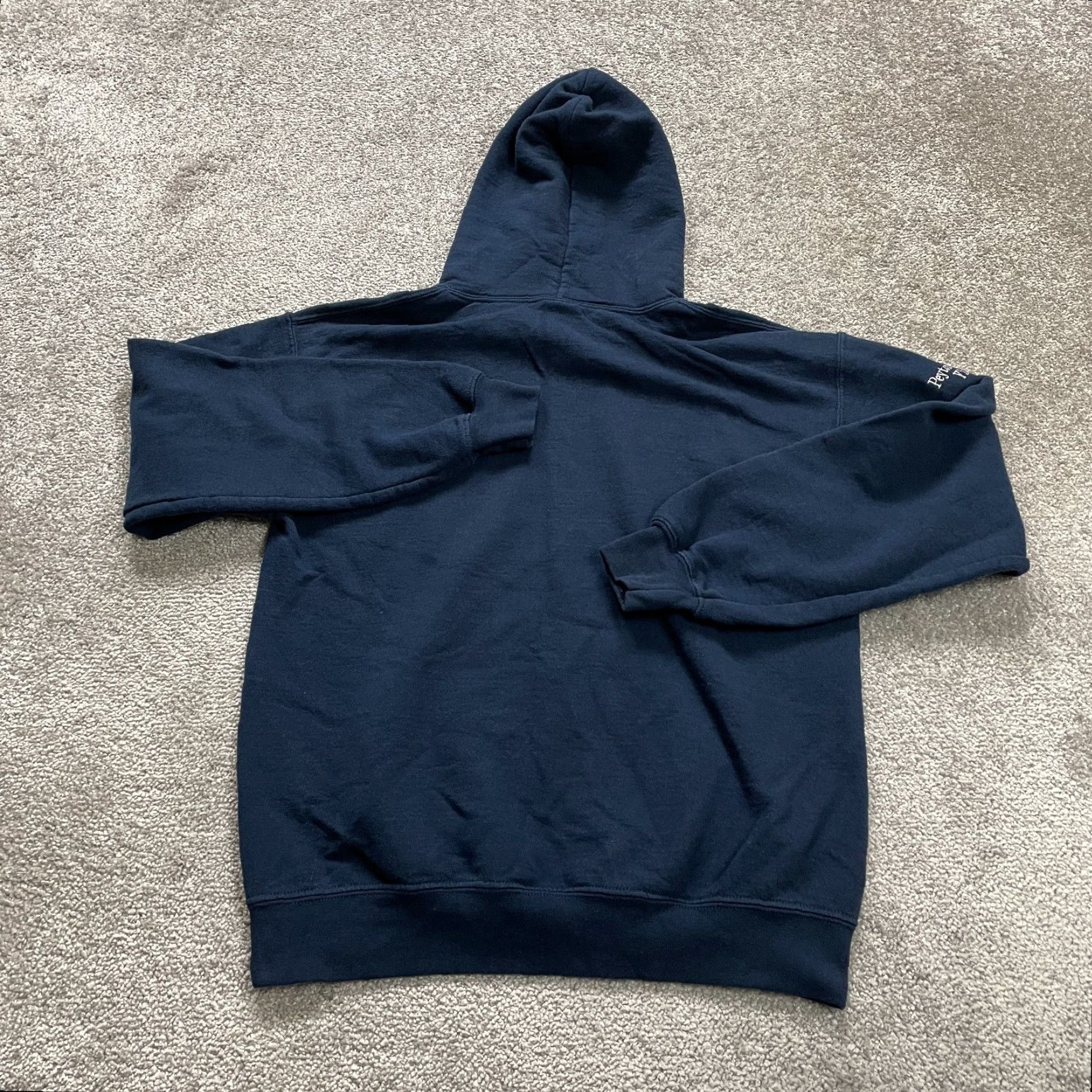 Gildan Gildan Heavy Blend Hoodie Pullover Sweatshirt Unisex Small Blue Graphic Fleece Size US S / EU 44-46 / 1 - 2 Thumbnail