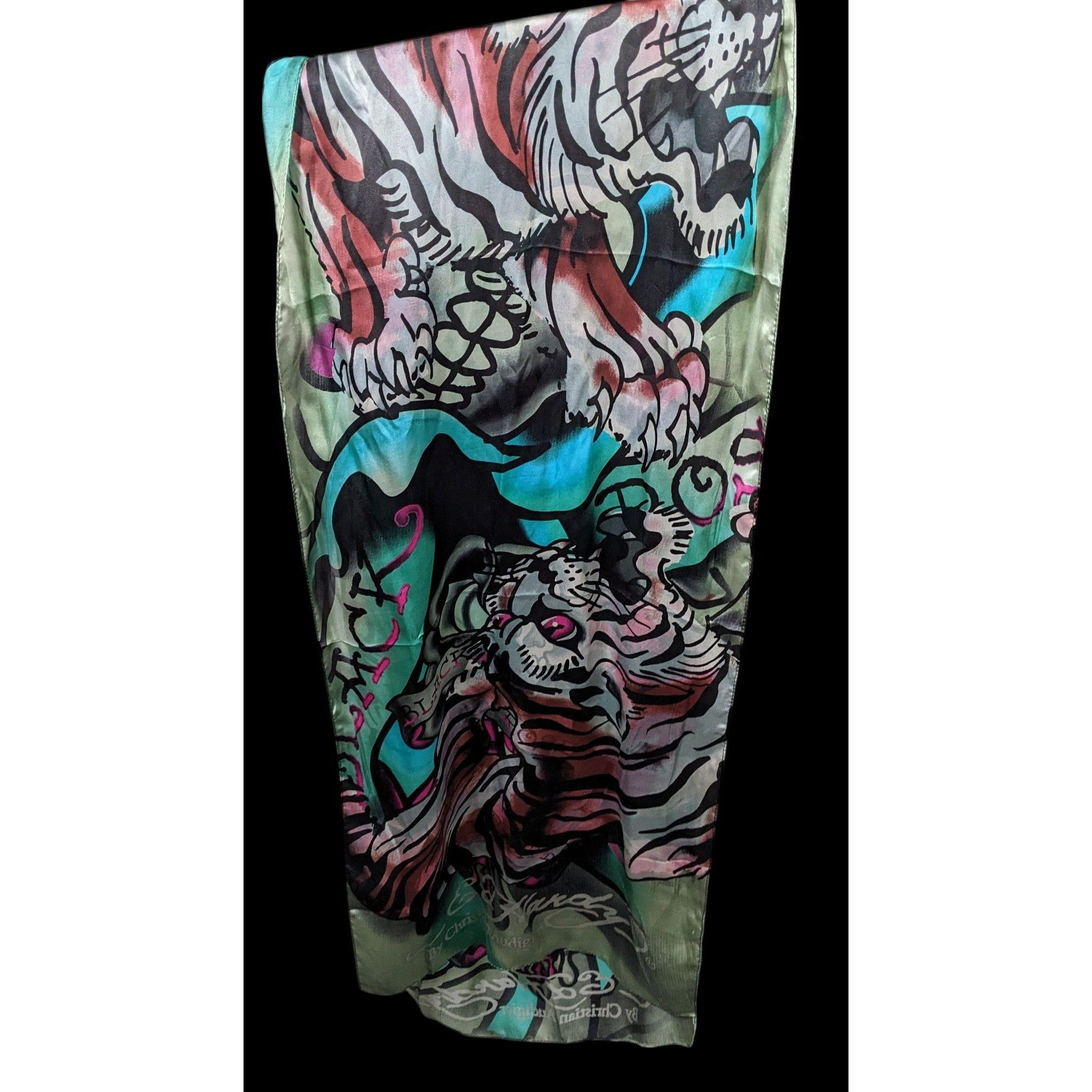 Christian Audigier × Ed Hardy Ed Hardy X Christian Audigier Tiger Scarf Size ONE SIZE - 1 Thumbnail