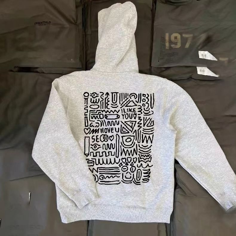 Vintage Gray casual retro men's loose hoodie Size US M / EU 48-50 / 2 - 1 Thumbnail
