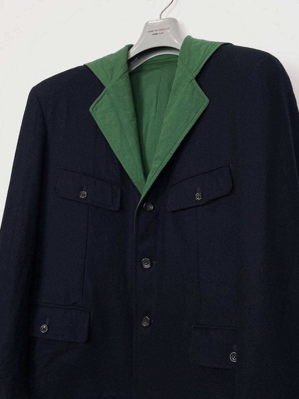 Comme des Garcons Homme Plus AW1987 Comme des Garcons Homme Plus Reversible Hooded Jacket Size US S / EU 44-46 / 1 - 4 Thumbnail